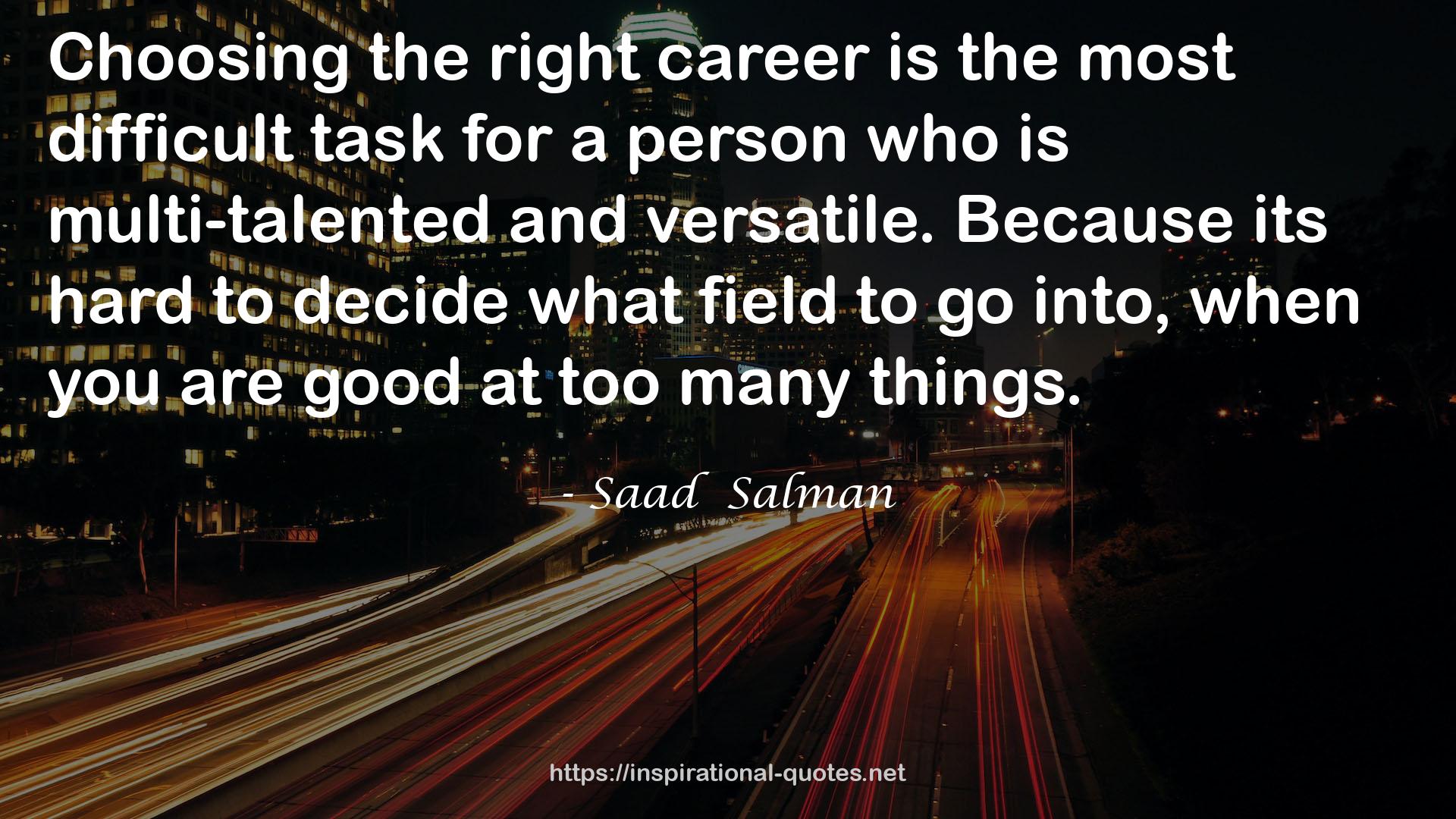 the right career  QUOTES