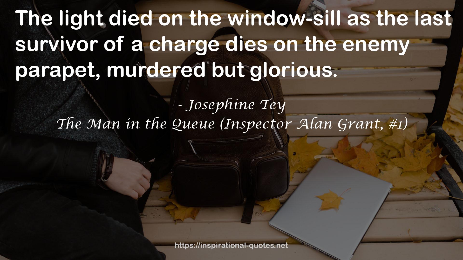 The Man in the Queue (Inspector Alan Grant, #1) QUOTES