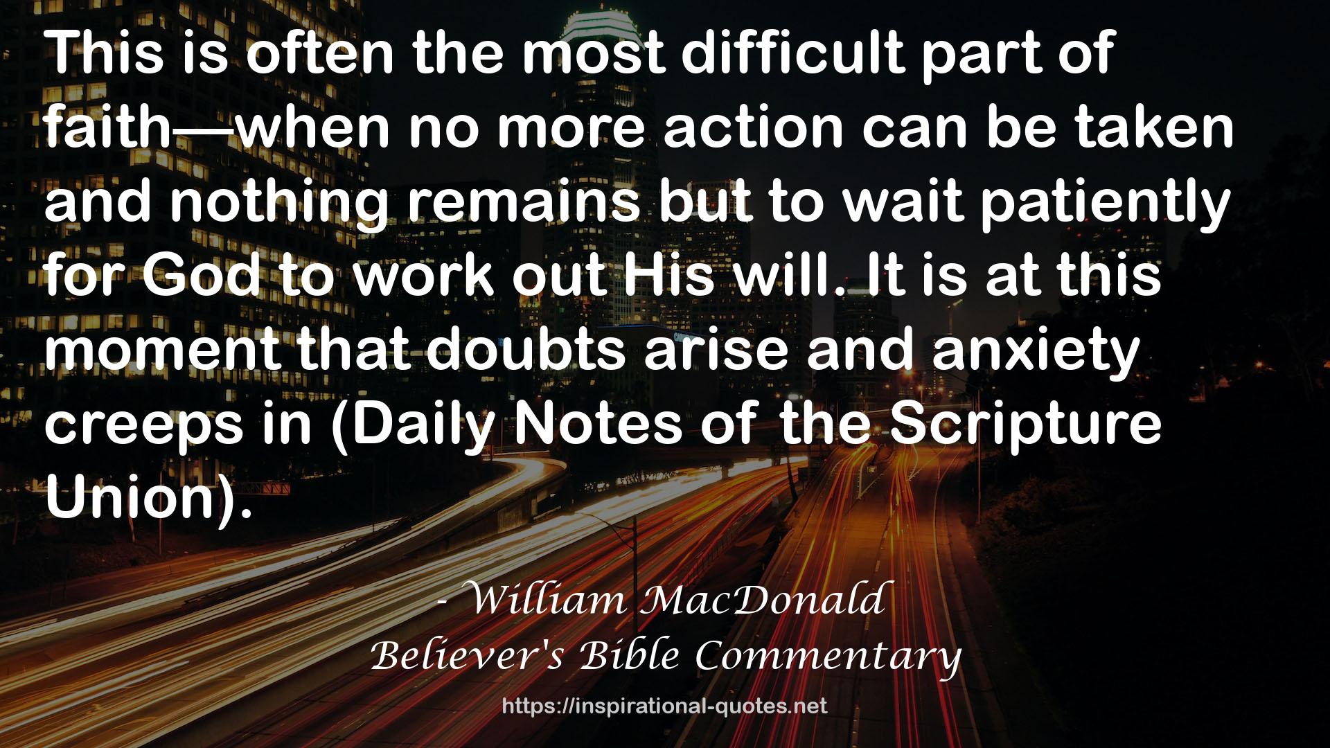Believer's Bible Commentary QUOTES
