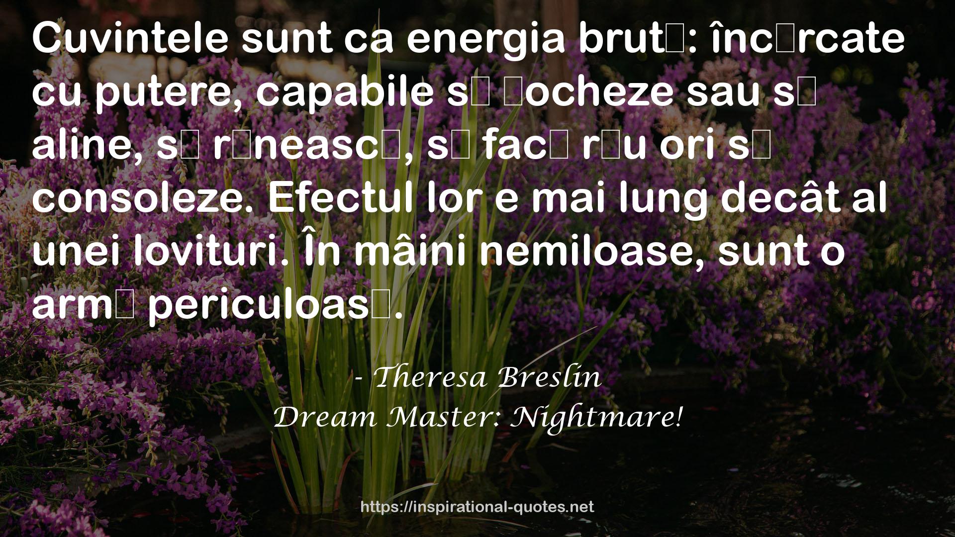 Dream Master: Nightmare! QUOTES