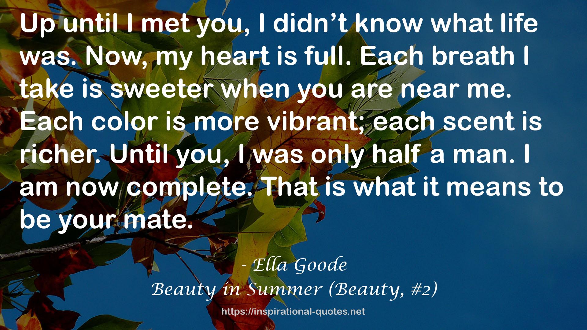 Beauty in Summer (Beauty, #2) QUOTES