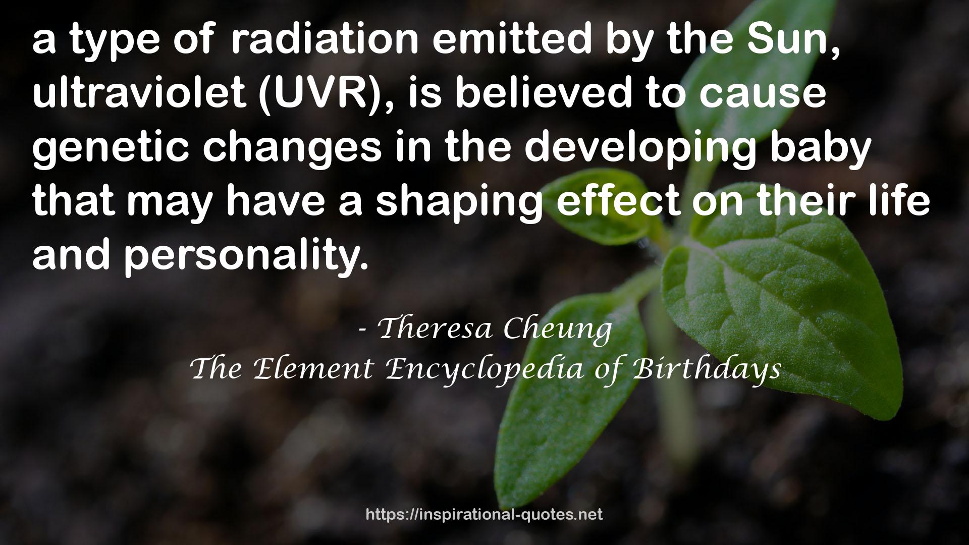 The Element Encyclopedia of Birthdays QUOTES