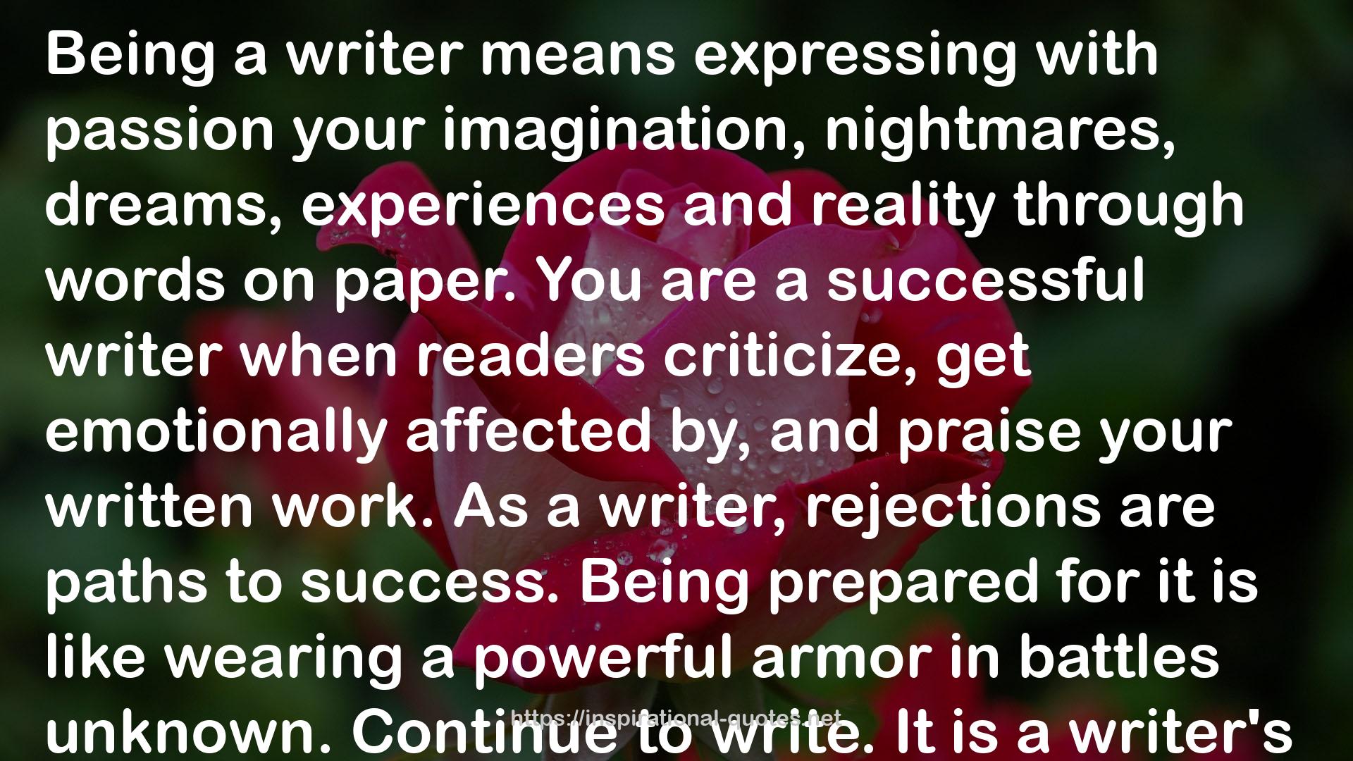 a successful writer  QUOTES
