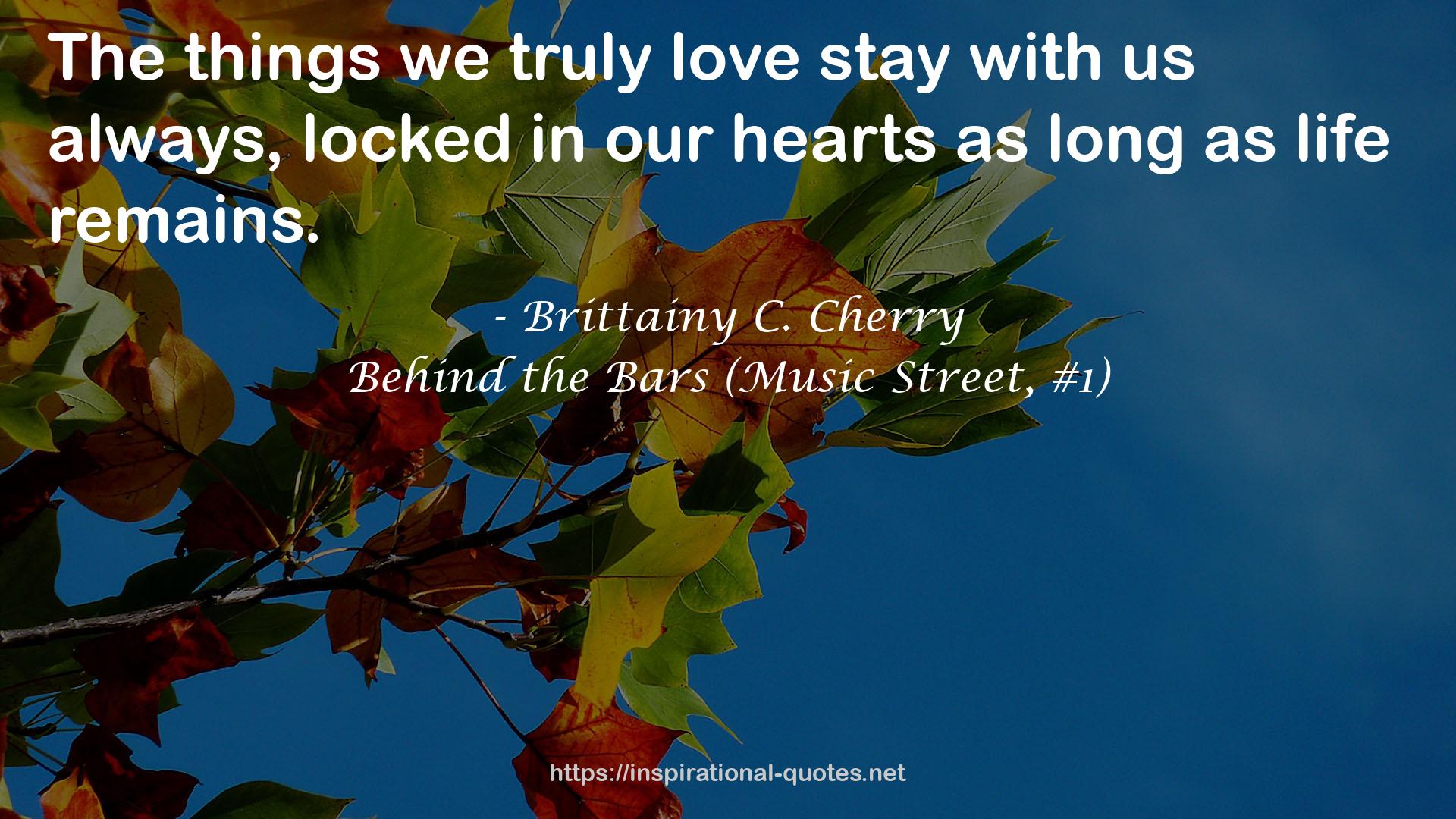 Behind the Bars (Music Street, #1) QUOTES