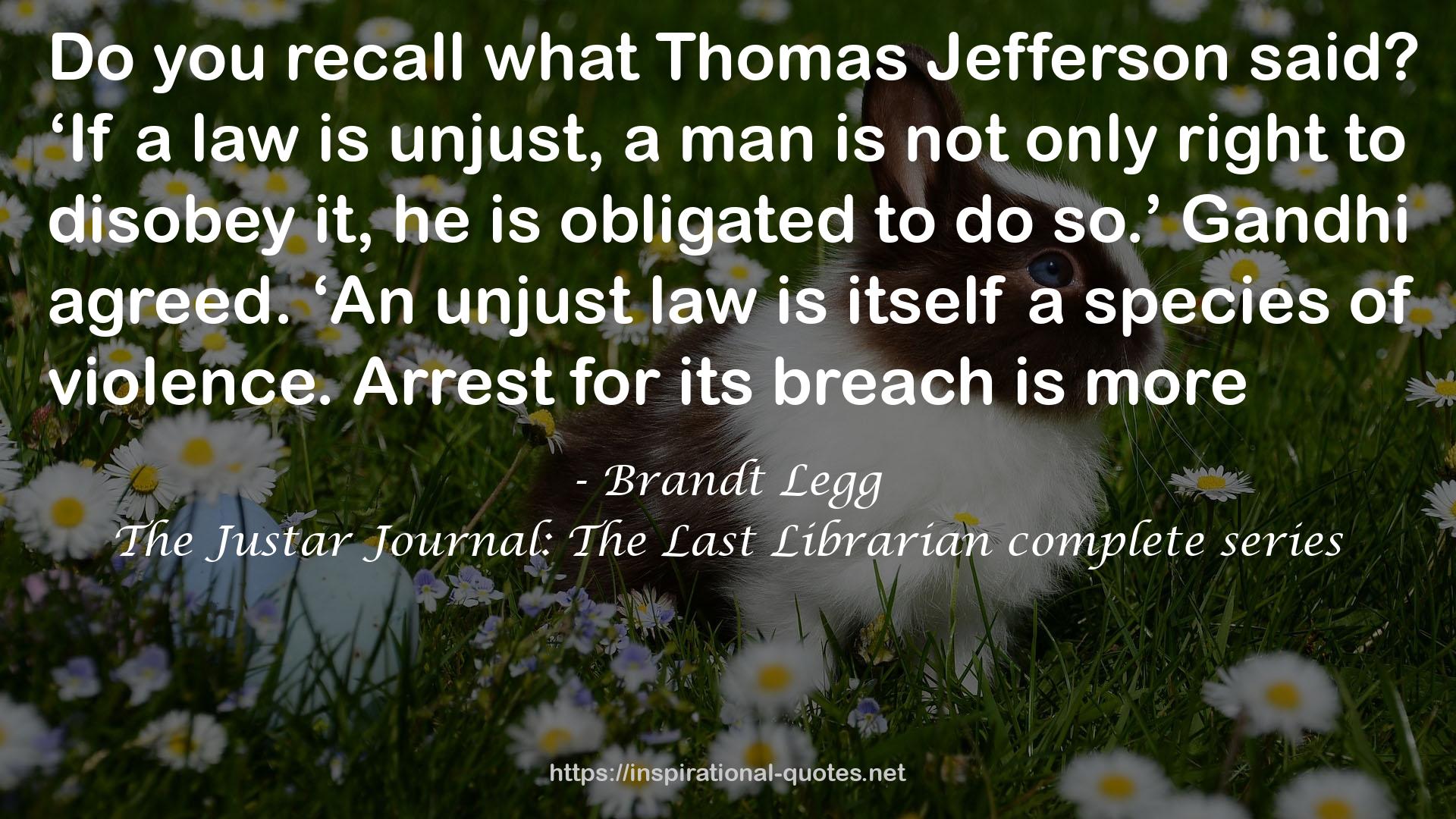 The Justar Journal: The Last Librarian complete series QUOTES