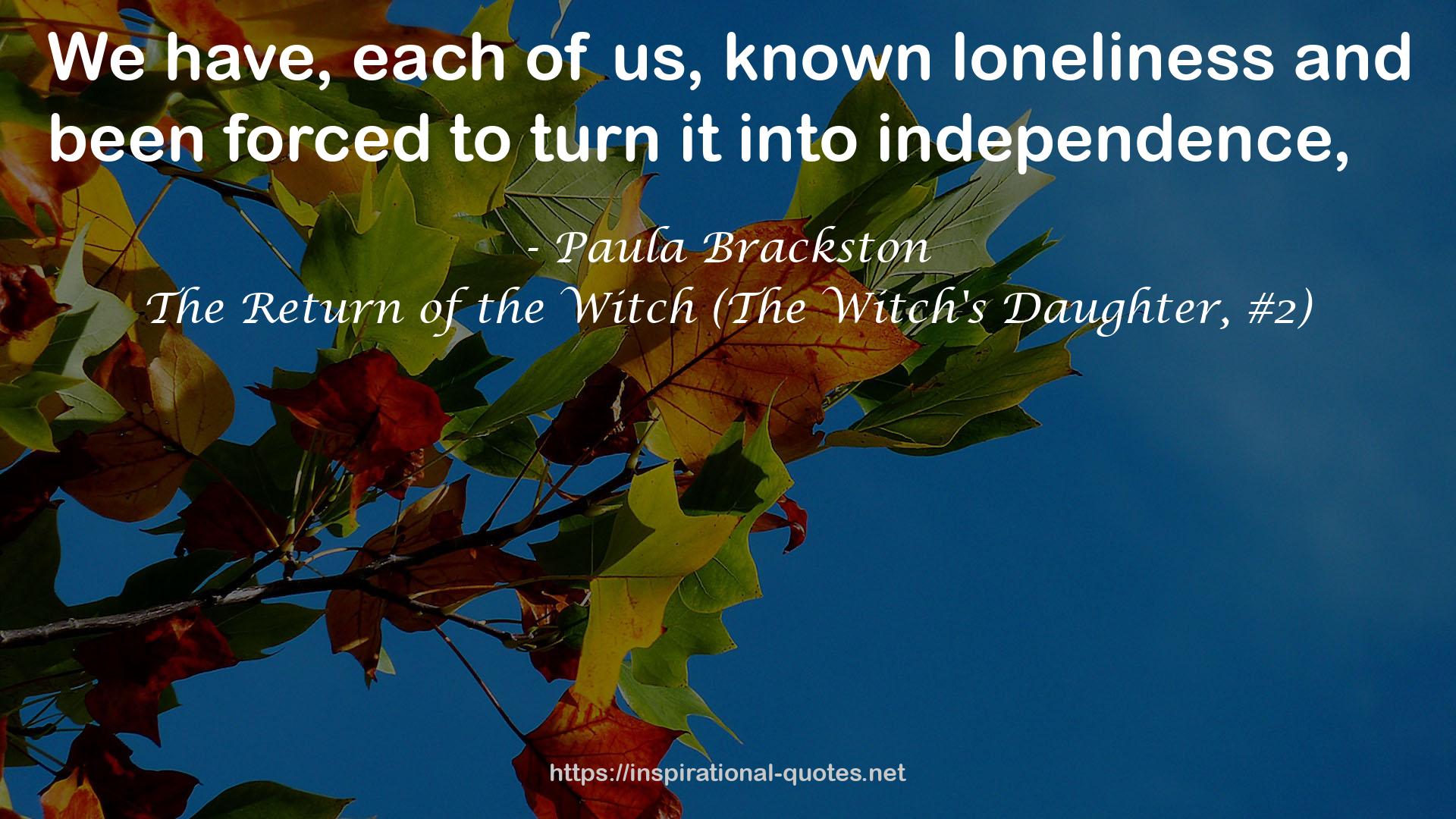 The Return of the Witch (The Witch's Daughter, #2) QUOTES