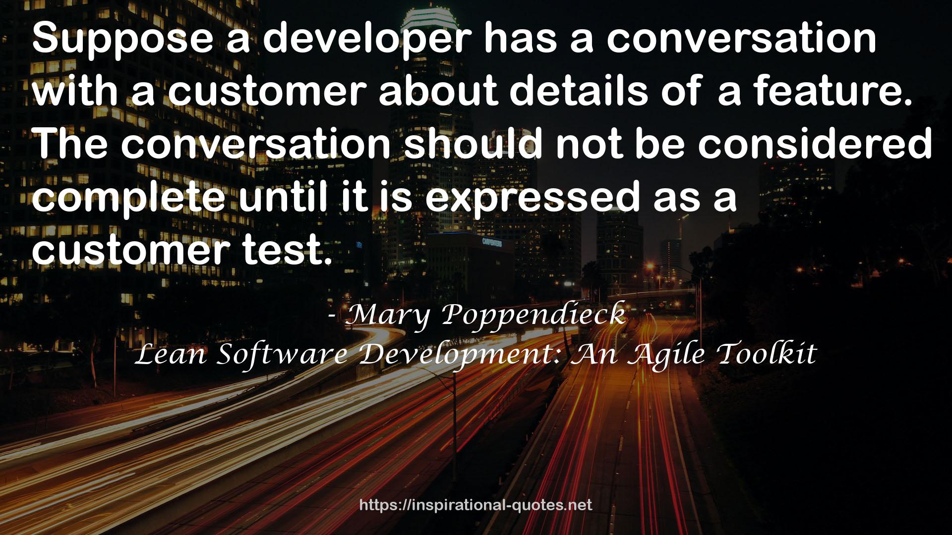 Lean Software Development: An Agile Toolkit QUOTES