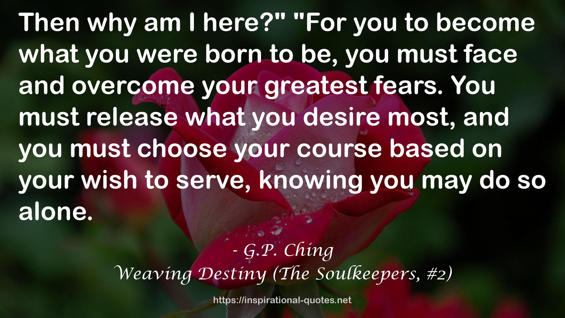 Weaving Destiny (The Soulkeepers, #2) QUOTES