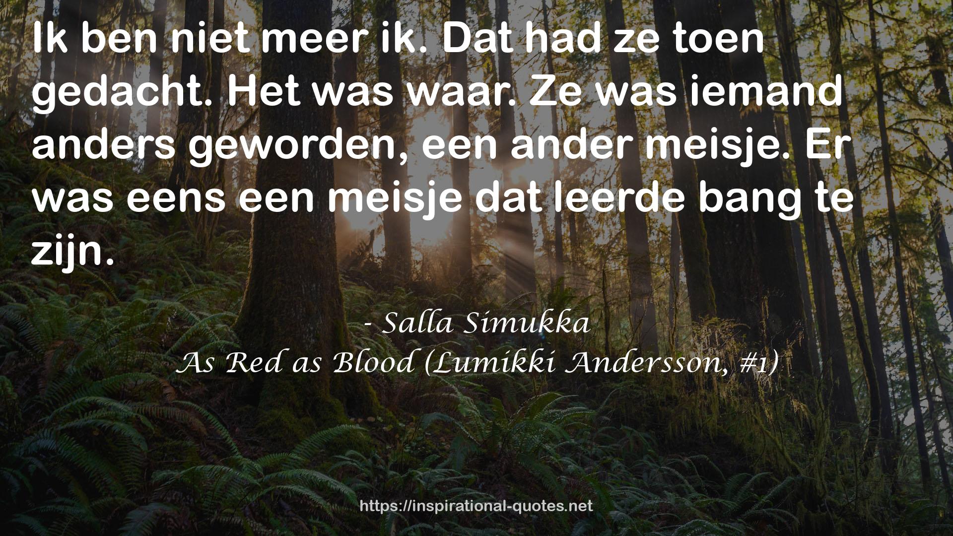 As Red as Blood (Lumikki Andersson, #1) QUOTES