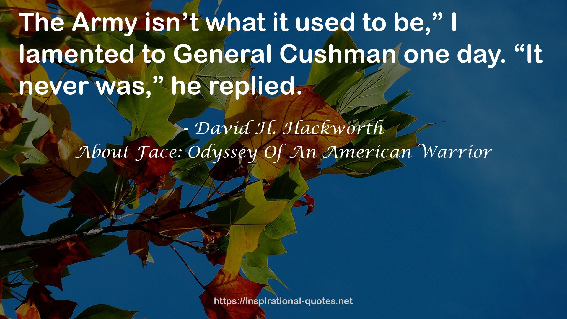 David H. Hackworth QUOTES