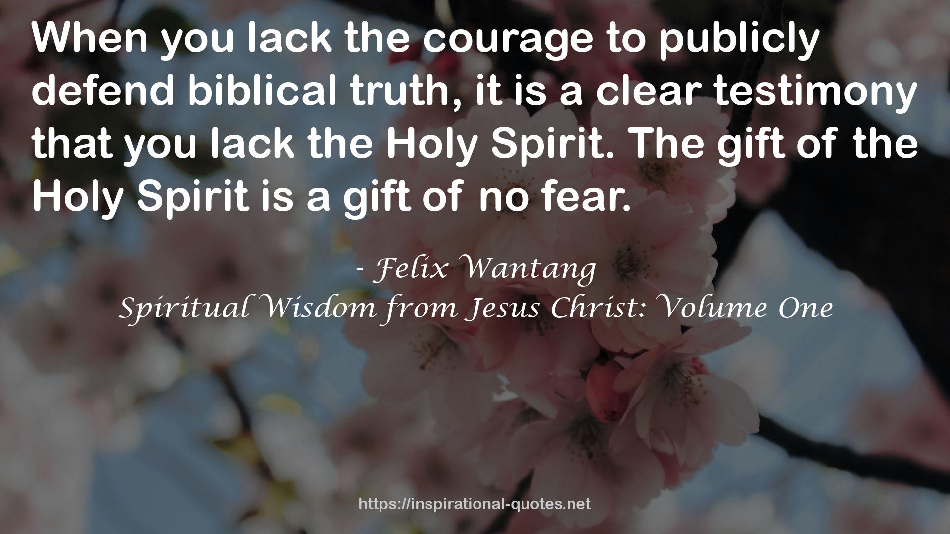 Spiritual Wisdom from Jesus Christ: Volume One QUOTES