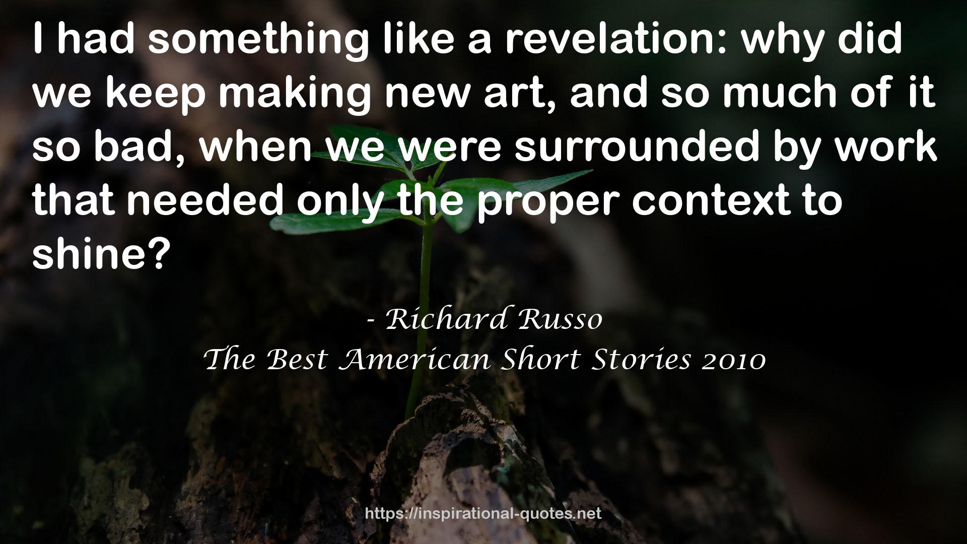 The Best American Short Stories 2010 QUOTES