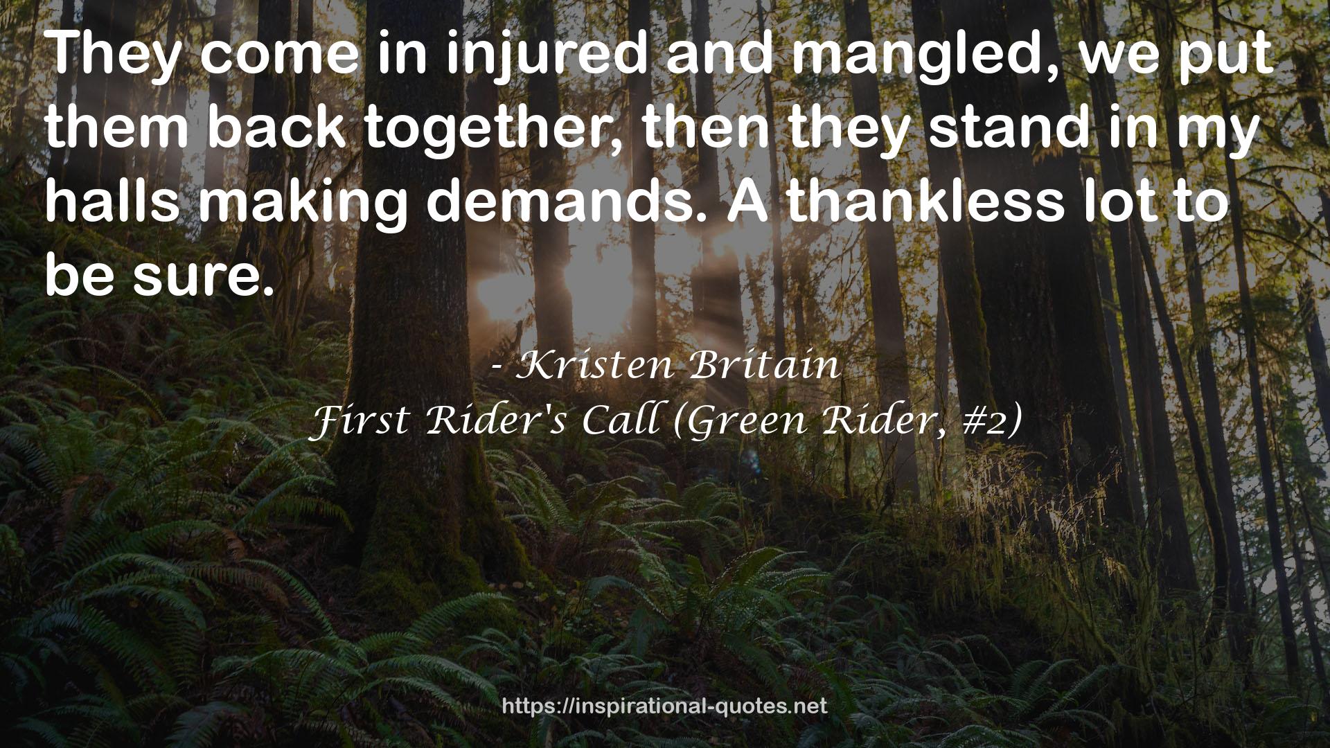 First Rider's Call (Green Rider, #2) QUOTES