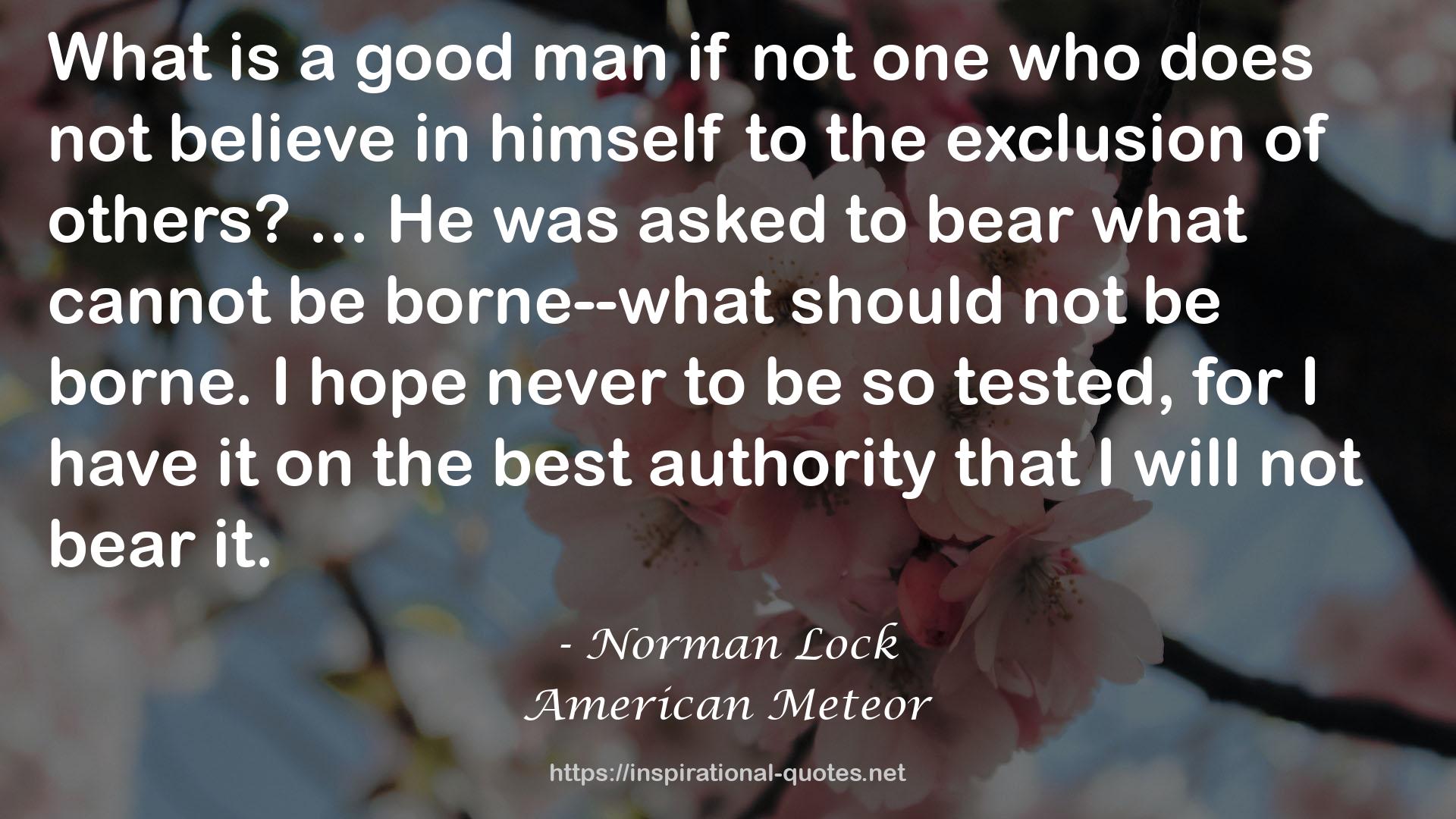 Norman Lock QUOTES