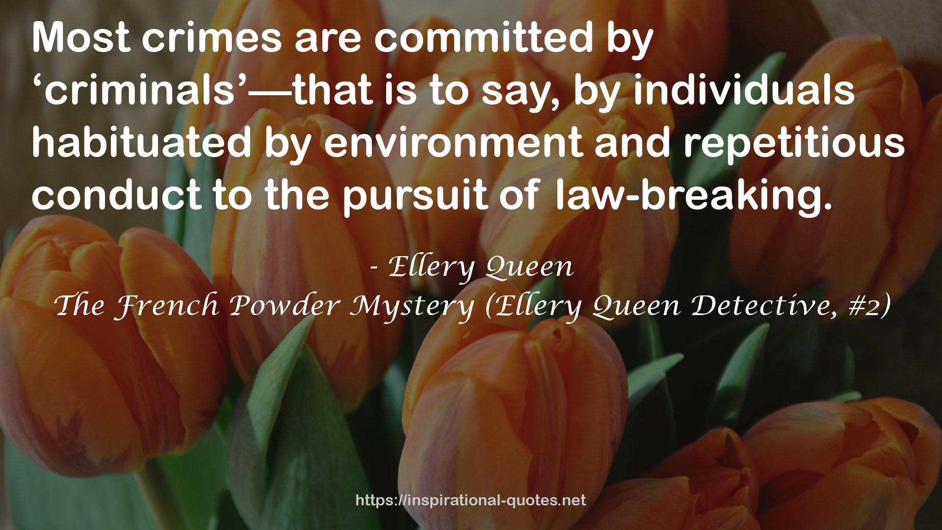 The French Powder Mystery (Ellery Queen Detective, #2) QUOTES