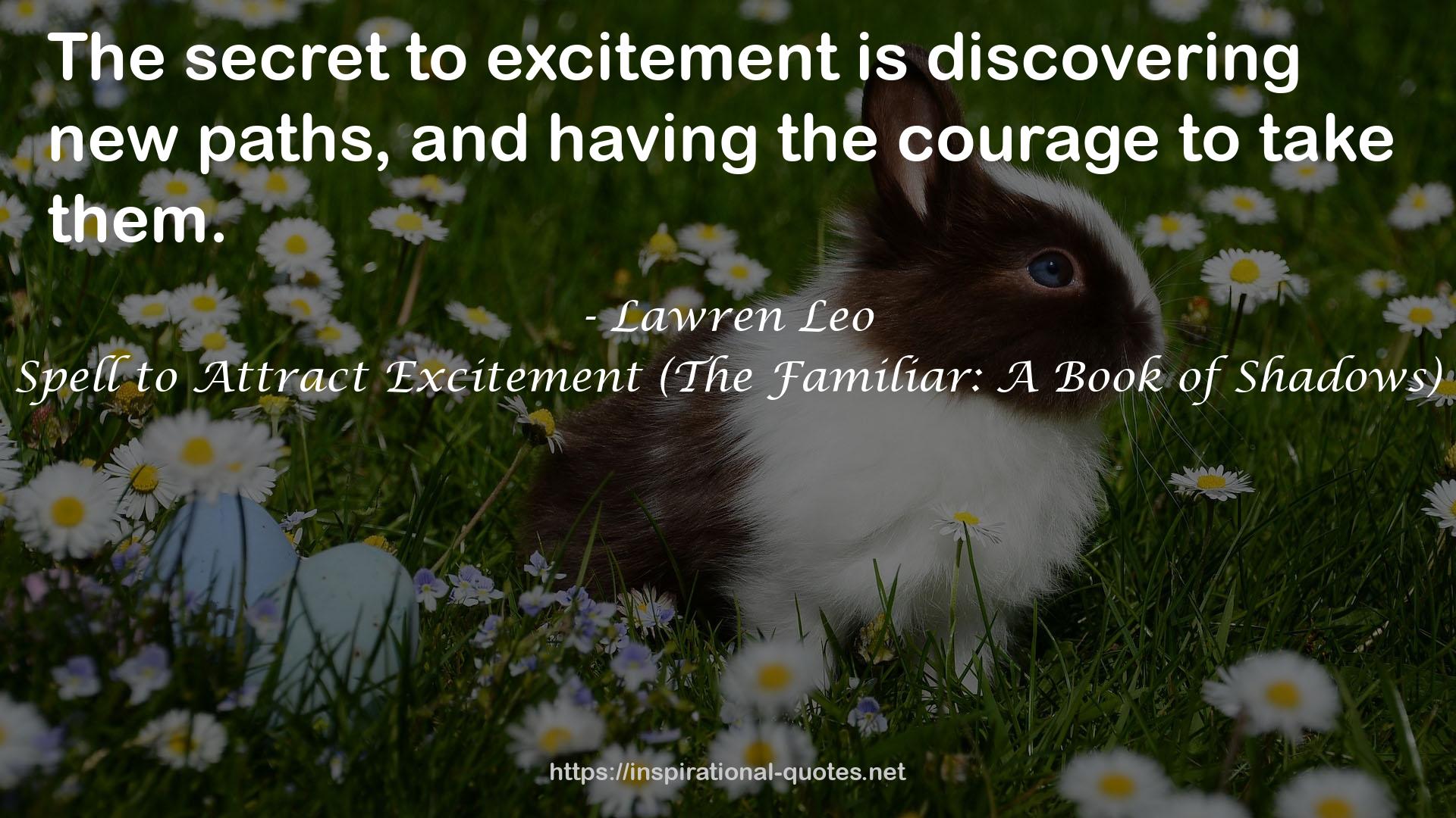 Spell to Attract Excitement (The Familiar: A Book of Shadows) QUOTES