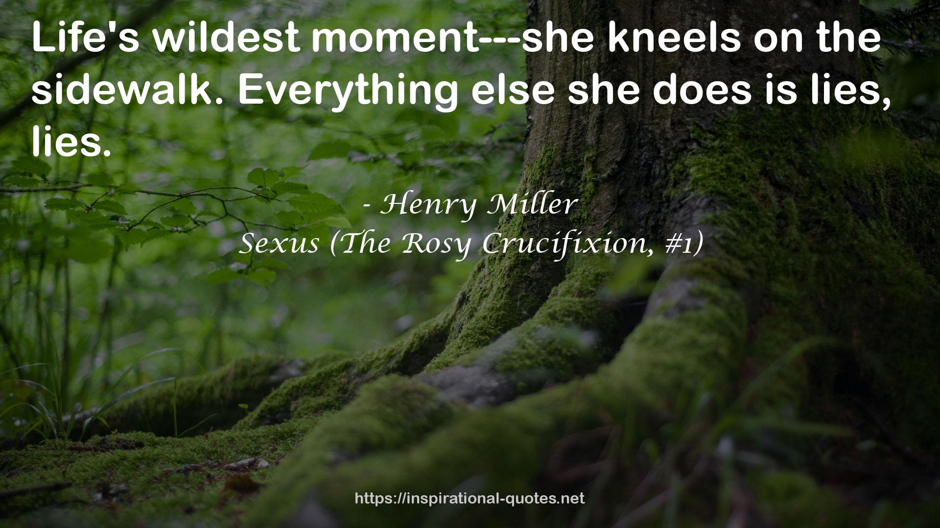 Sexus (The Rosy Crucifixion, #1) QUOTES