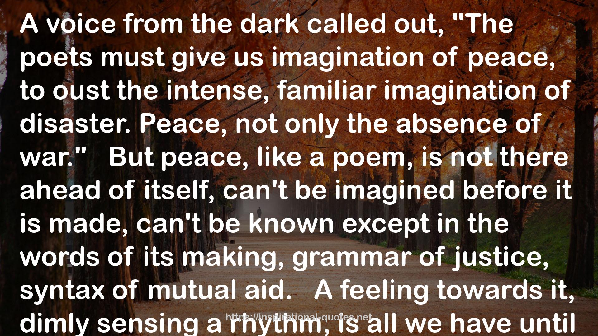 Making Peace: Poetry QUOTES