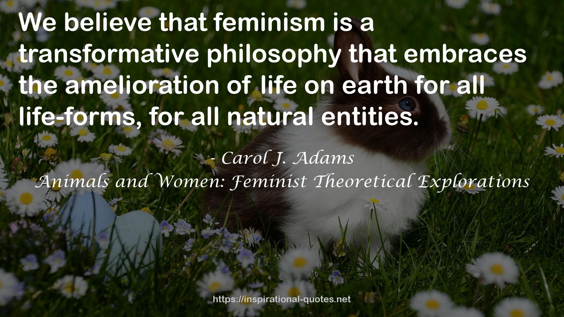 Animals and Women: Feminist Theoretical Explorations QUOTES