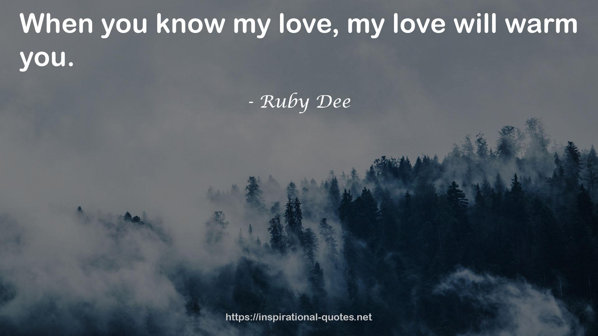 Ruby Dee QUOTES