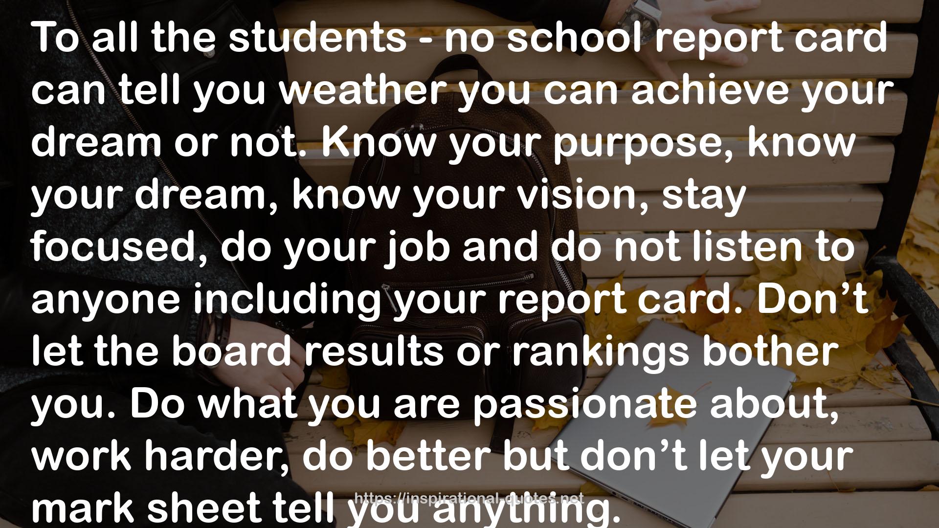 no school report card  QUOTES