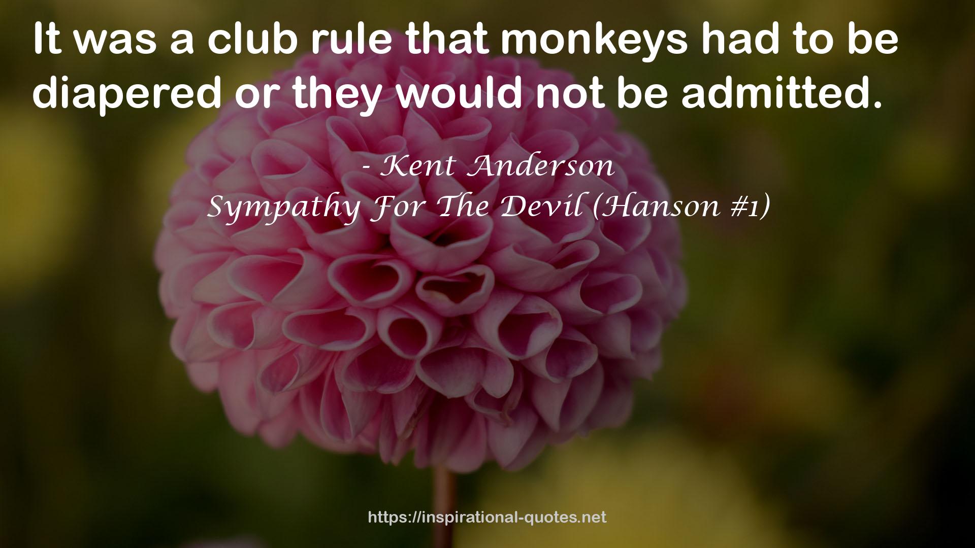 Sympathy For The Devil (Hanson #1) QUOTES