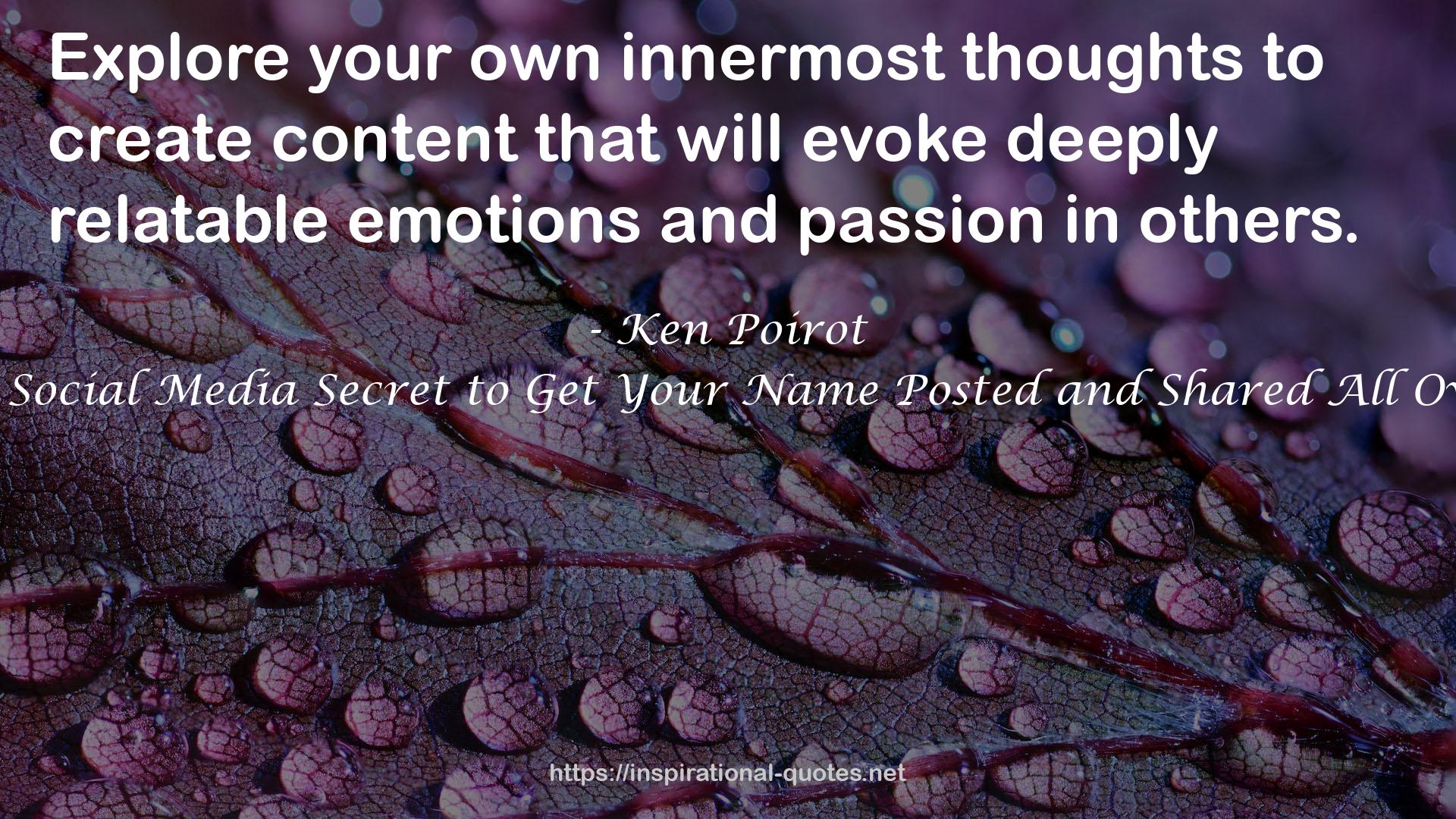 your own innermost thoughts  QUOTES