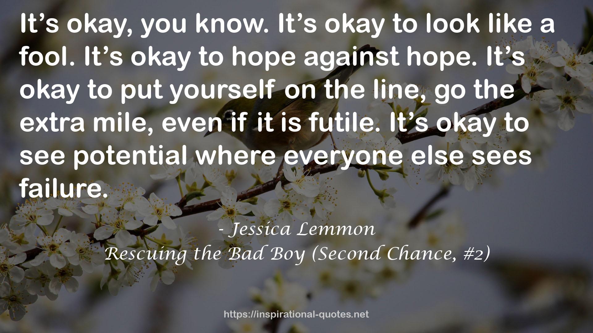 Rescuing the Bad Boy (Second Chance, #2) QUOTES