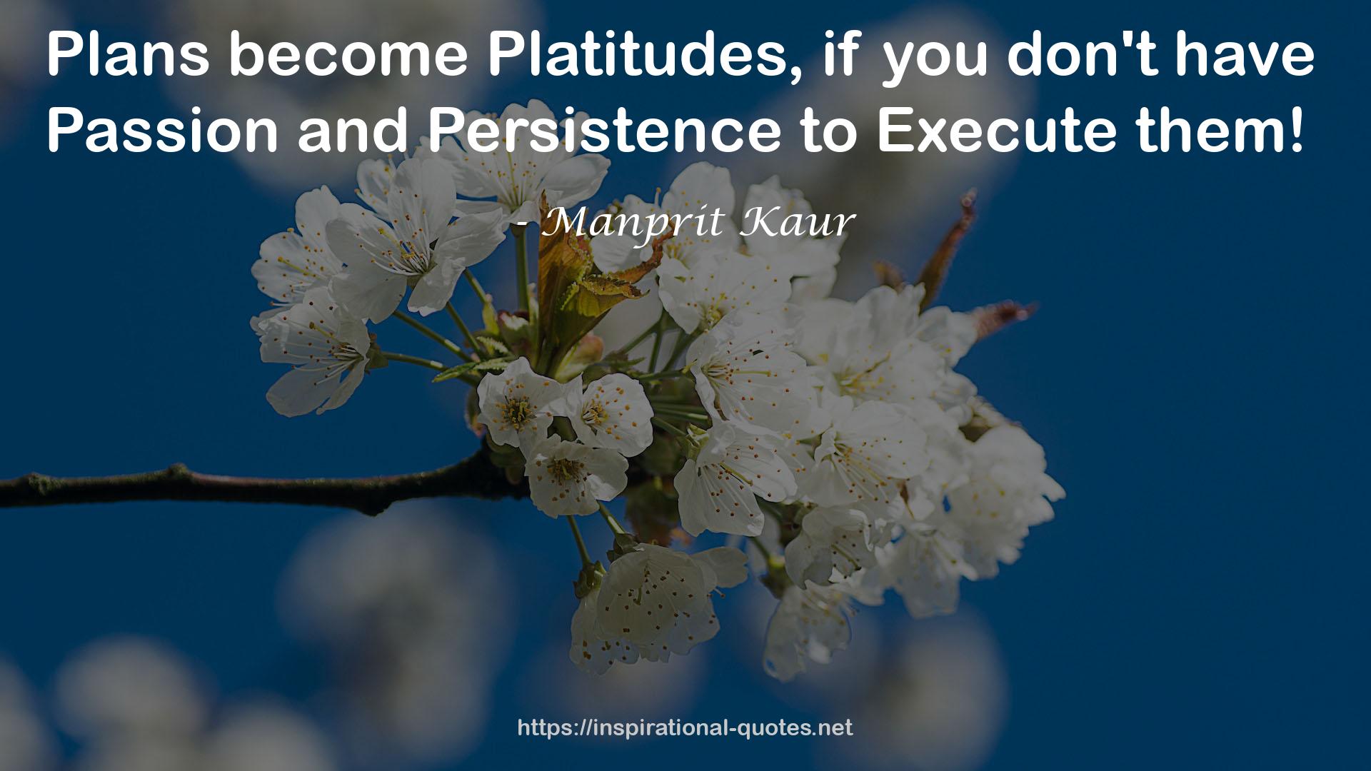 Passion and Persistence to Execute  QUOTES