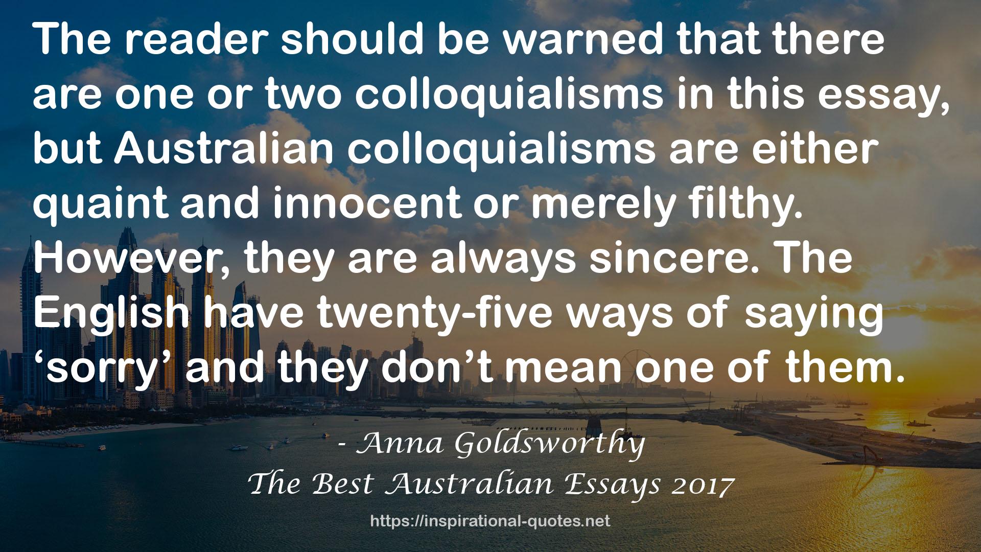 The Best Australian Essays 2017 QUOTES