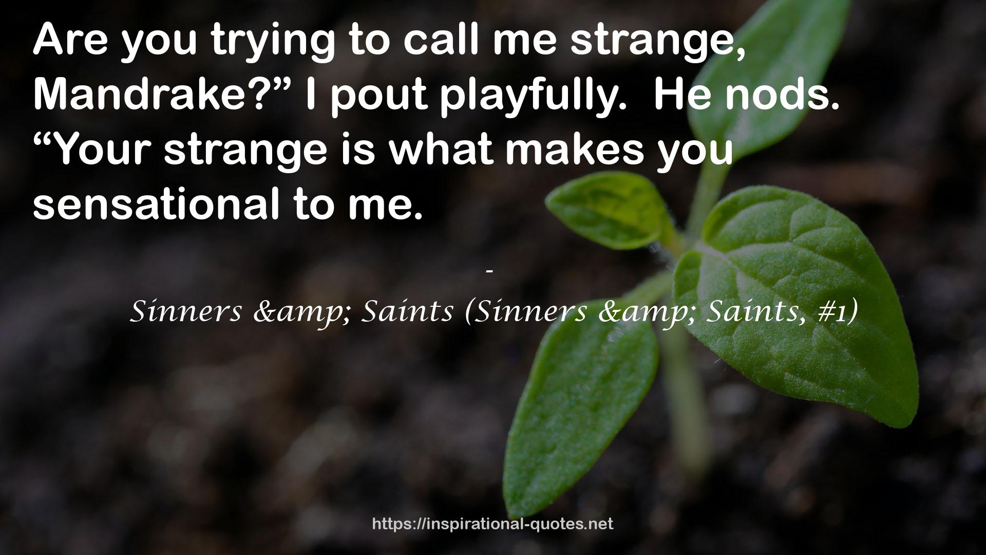 Sinners & Saints (Sinners & Saints, #1) QUOTES