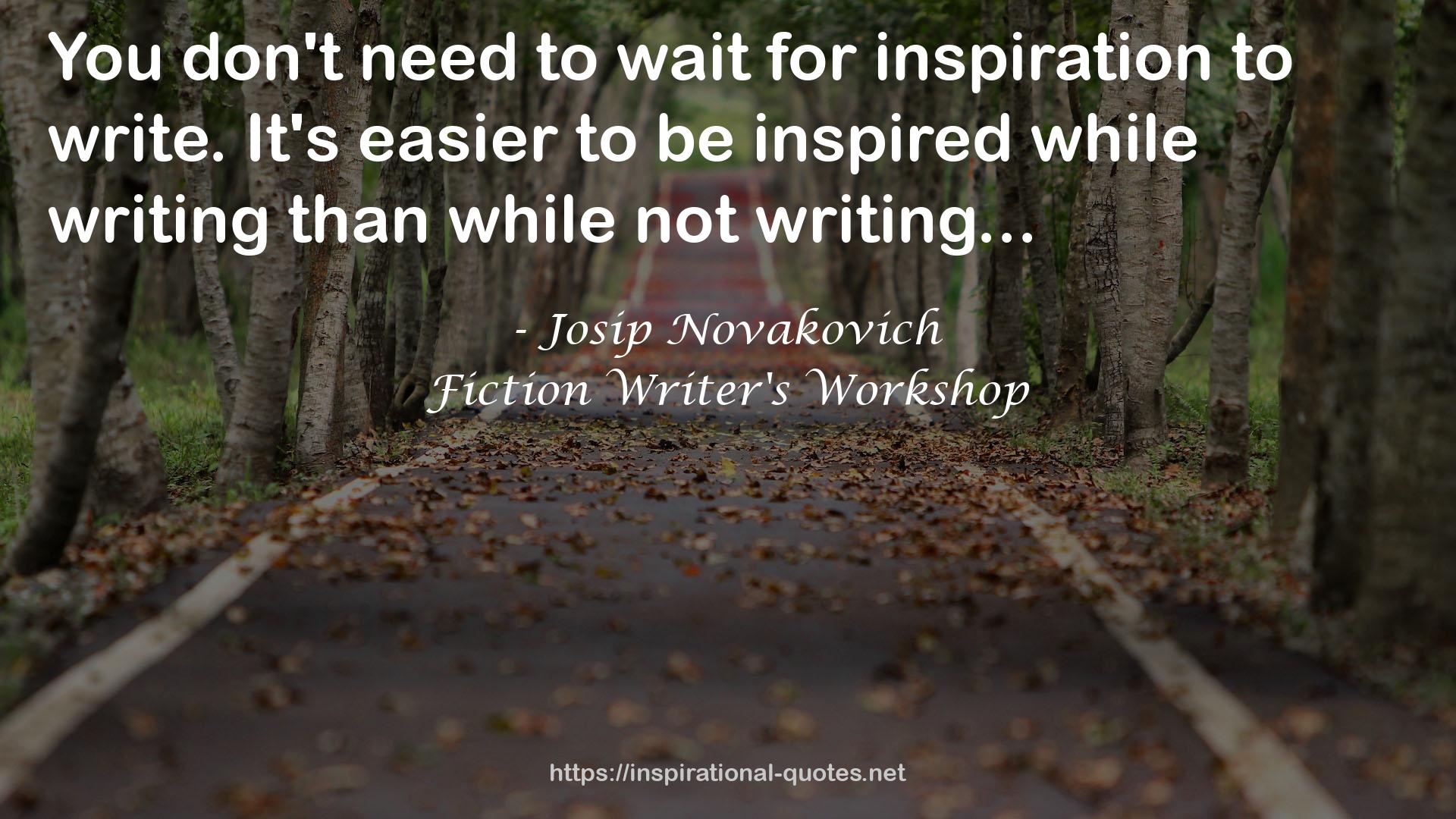 Fiction Writer's Workshop QUOTES