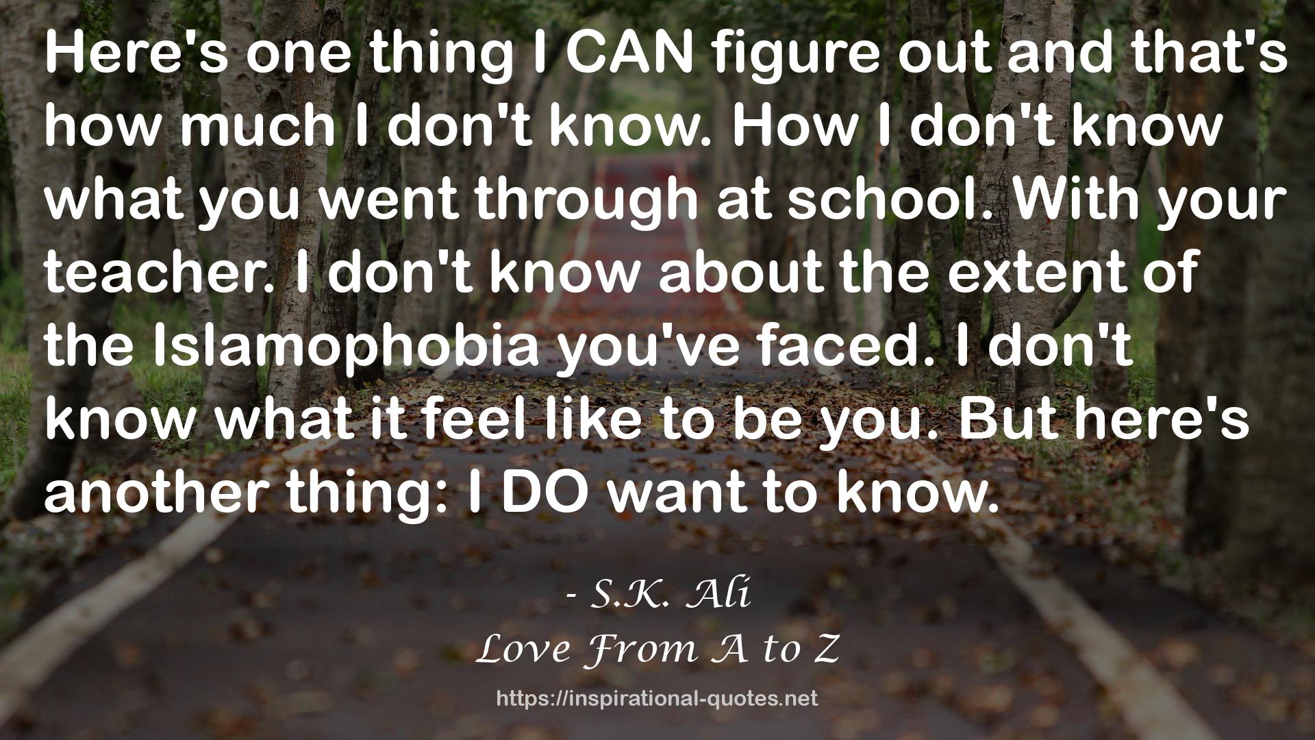 Love From A to Z QUOTES