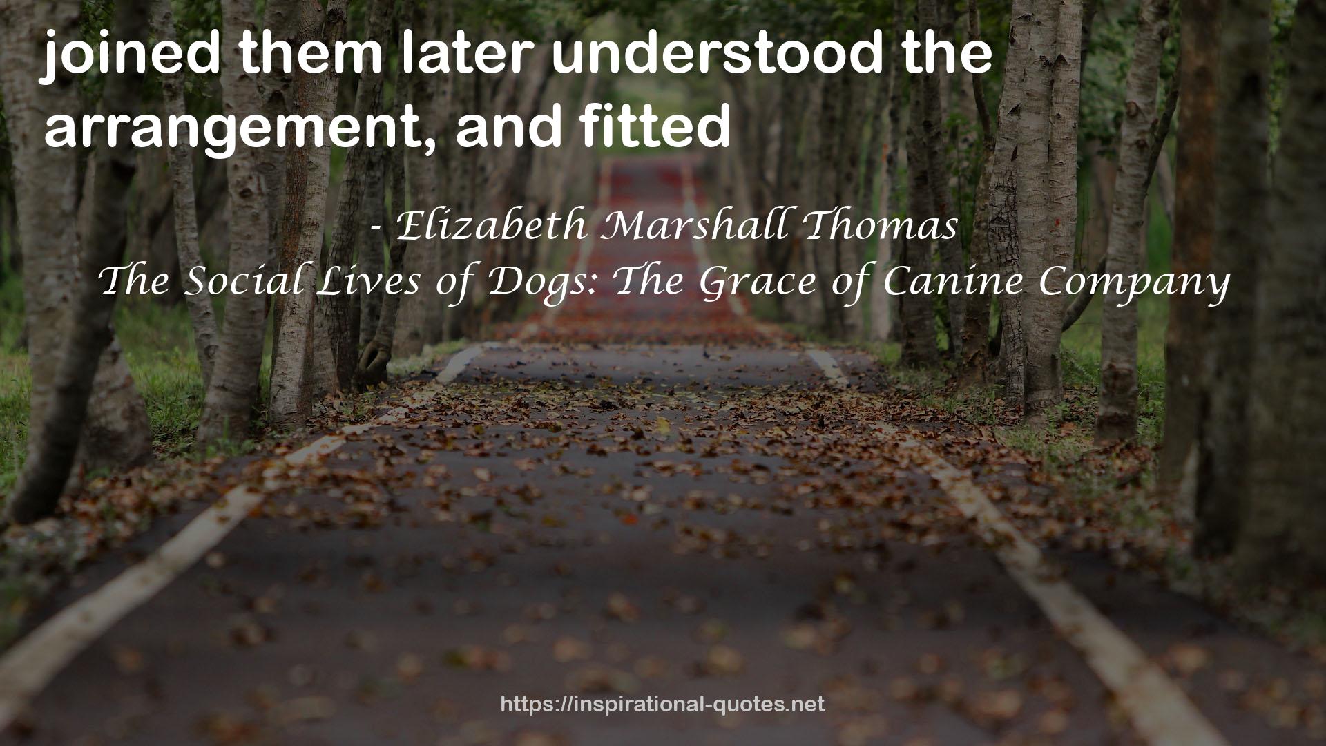 The Social Lives of Dogs: The Grace of Canine Company QUOTES