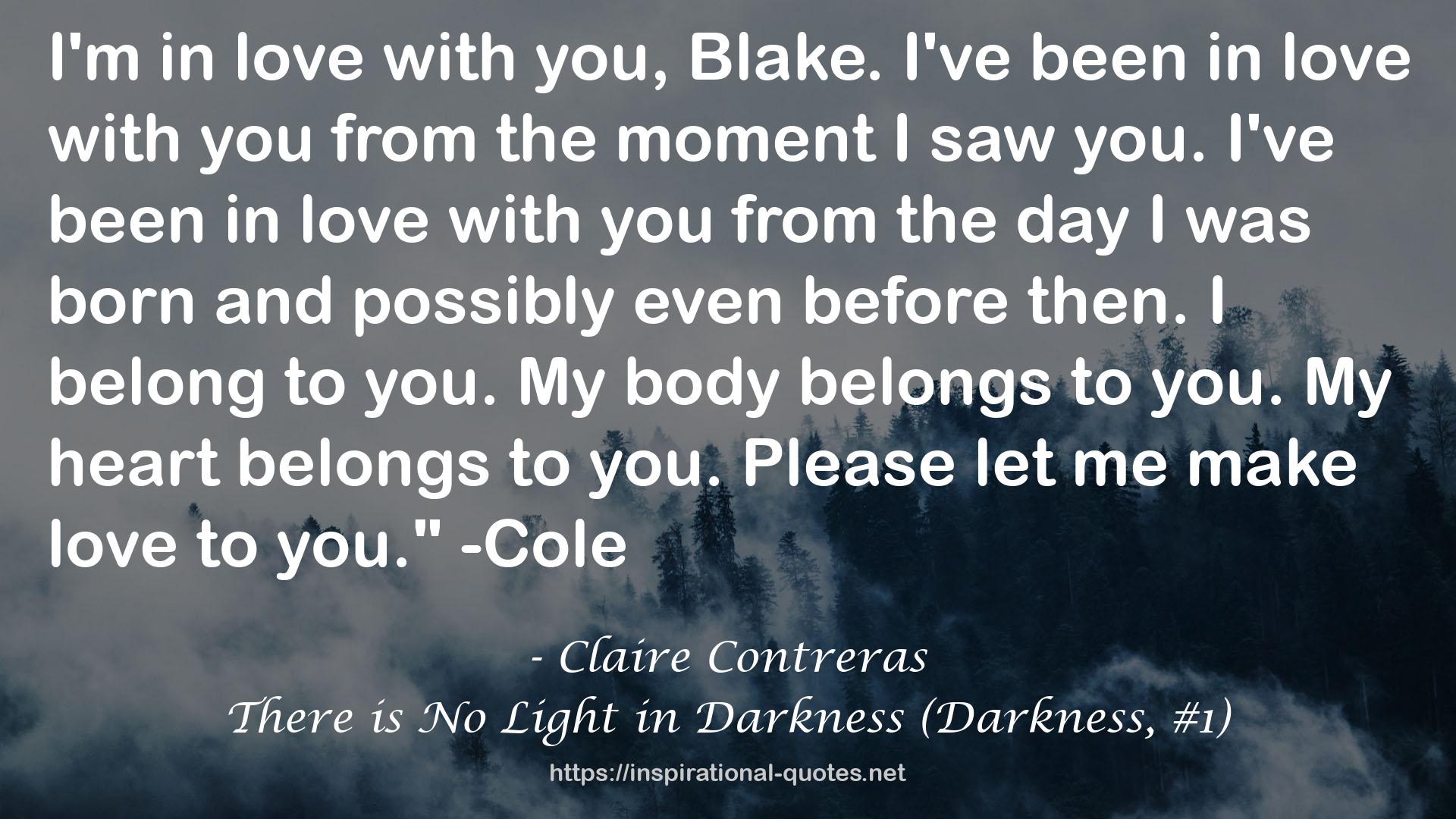 There is No Light in Darkness (Darkness, #1) QUOTES