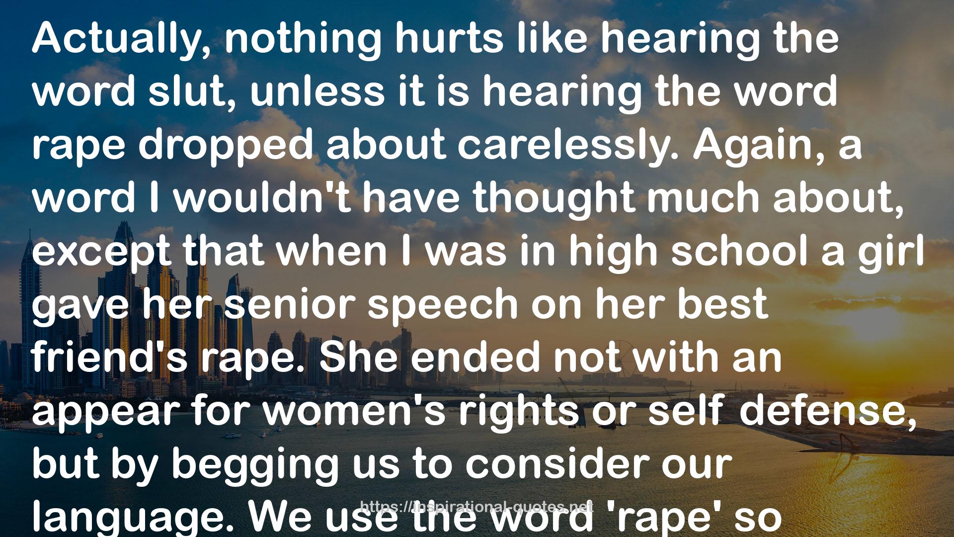 the word rape  QUOTES