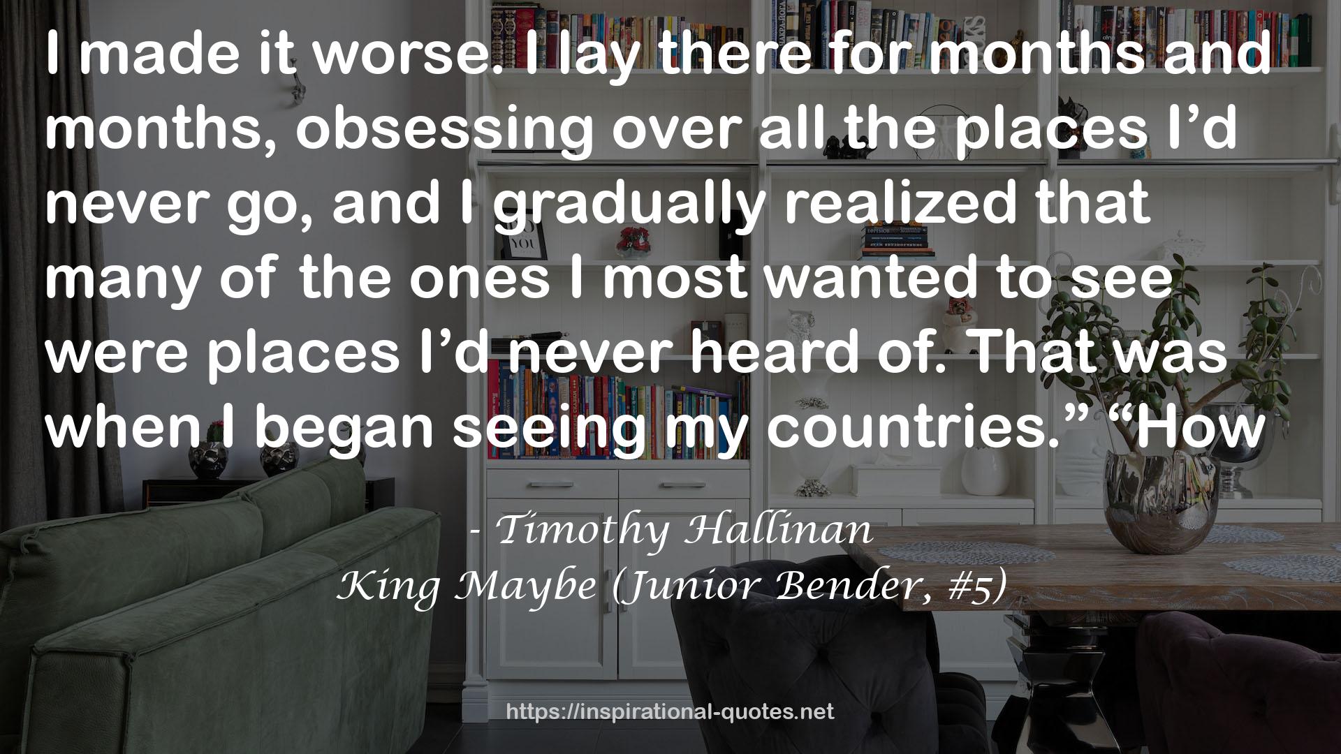 King Maybe (Junior Bender, #5) QUOTES