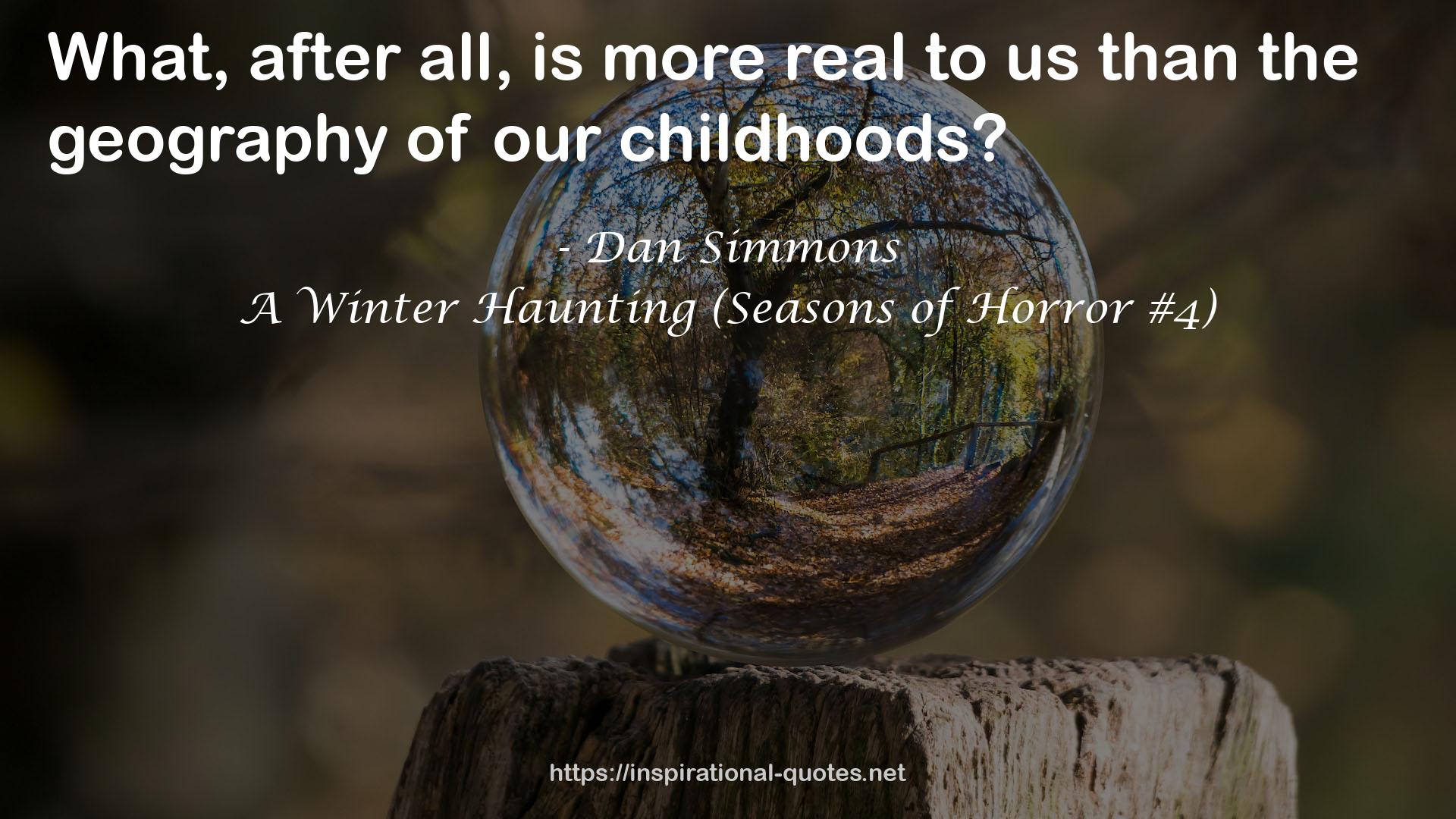 A Winter Haunting (Seasons of Horror #4) QUOTES