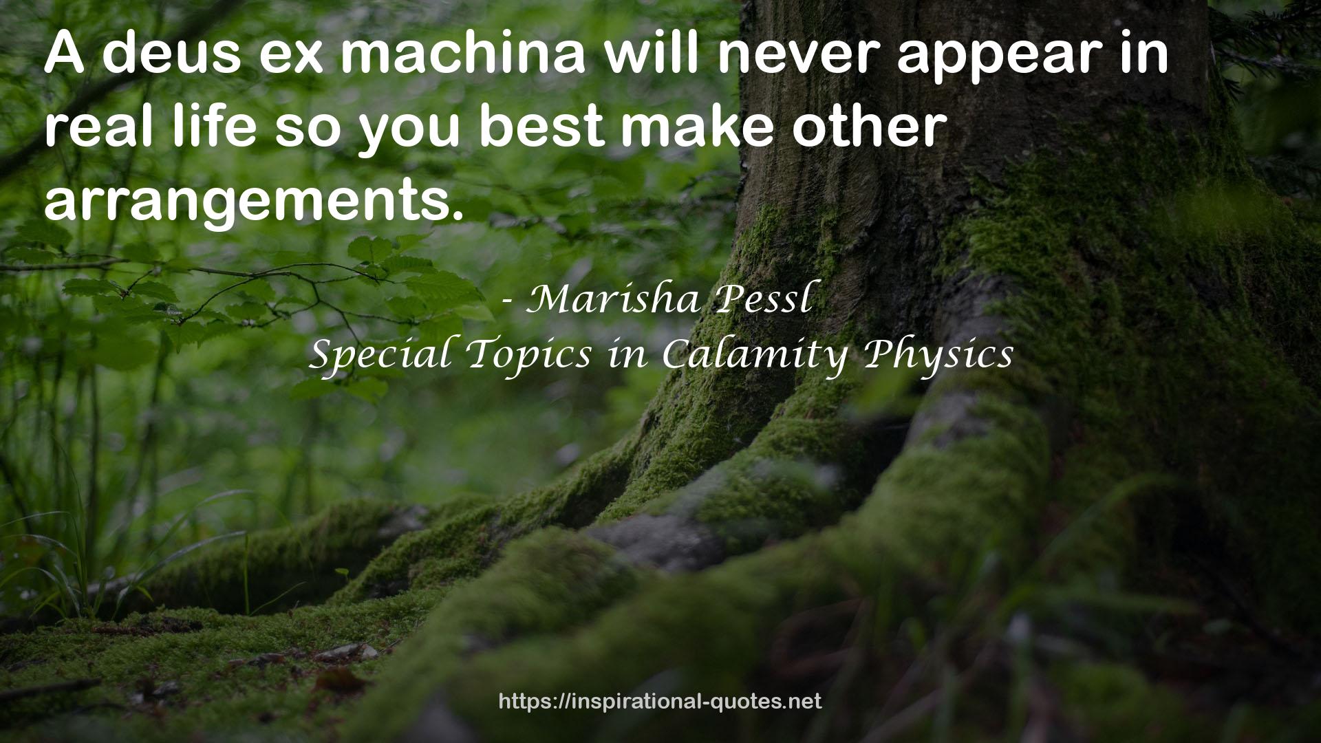 Special Topics in Calamity Physics QUOTES