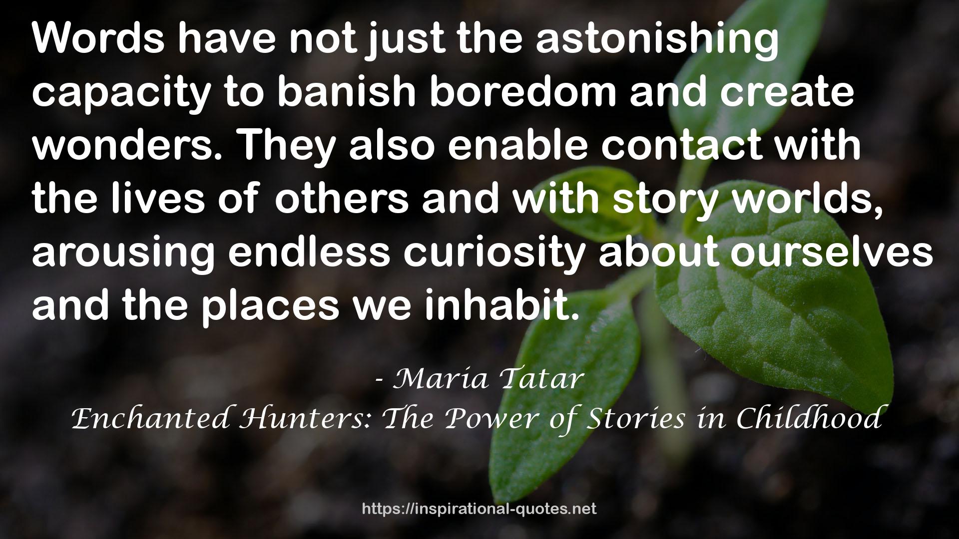 Enchanted Hunters: The Power of Stories in Childhood QUOTES