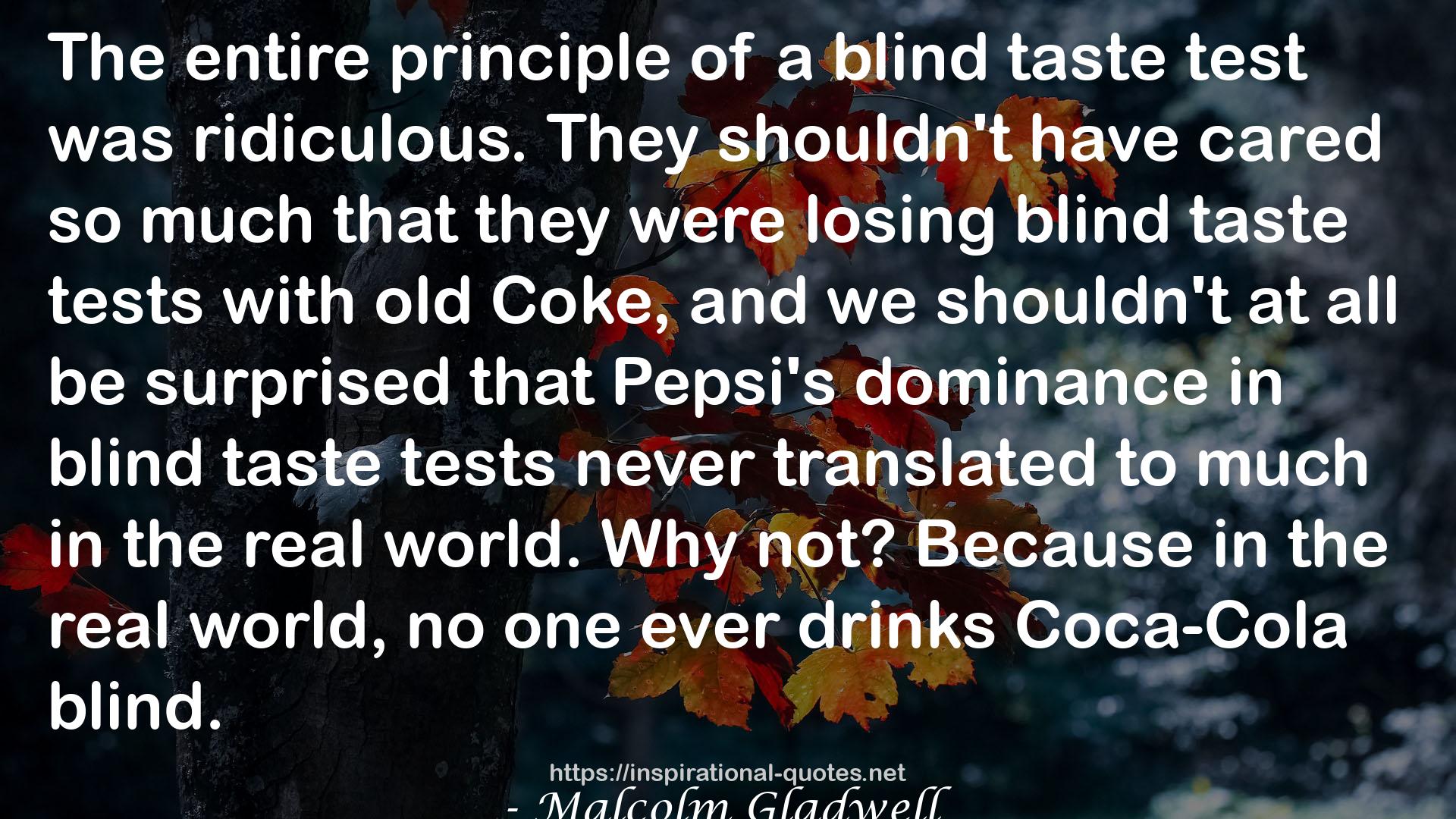 blind taste tests  QUOTES