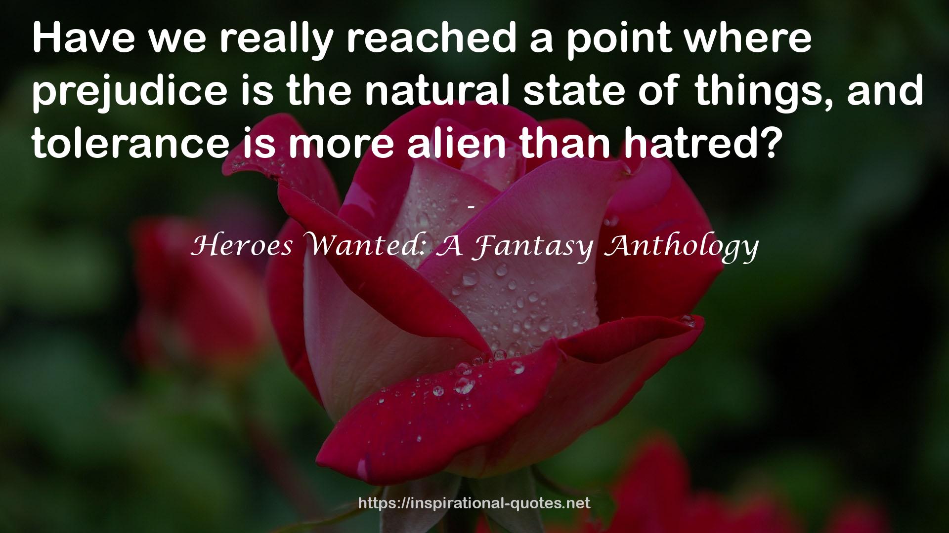 Heroes Wanted: A Fantasy Anthology QUOTES