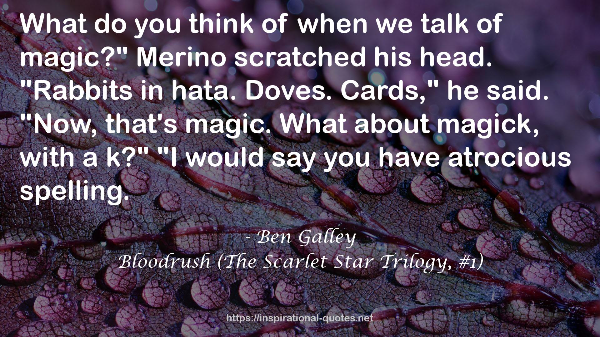 Bloodrush (The Scarlet Star Trilogy, #1) QUOTES