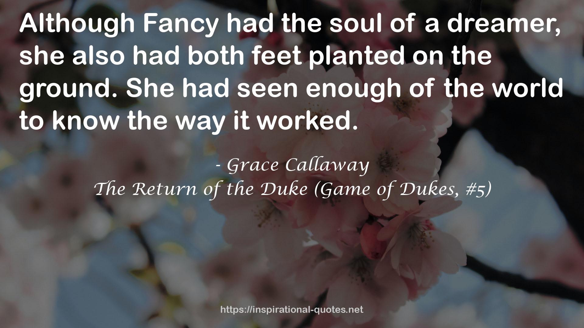 The Return of the Duke (Game of Dukes, #5) QUOTES
