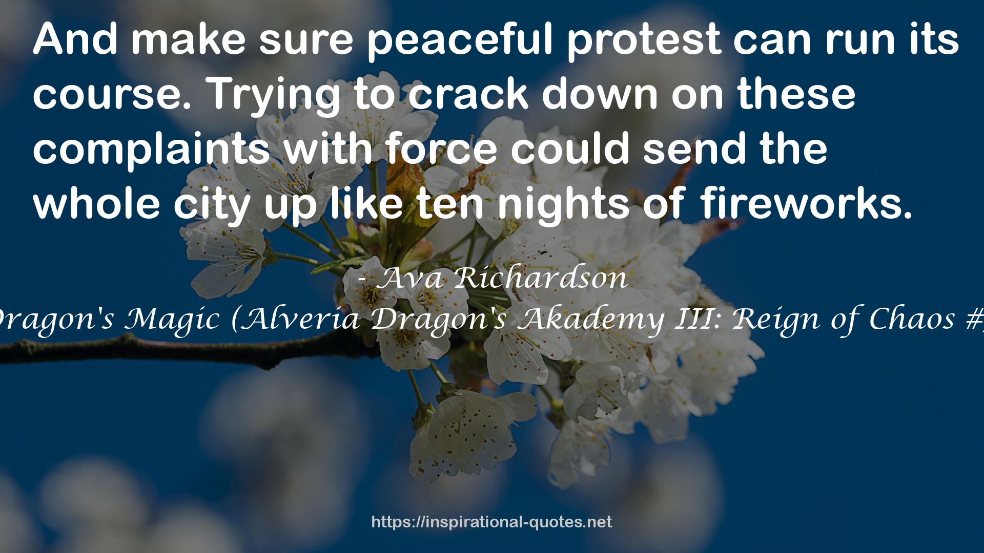 Dragon's Magic (Alveria Dragon's Akademy III: Reign of Chaos #3) QUOTES