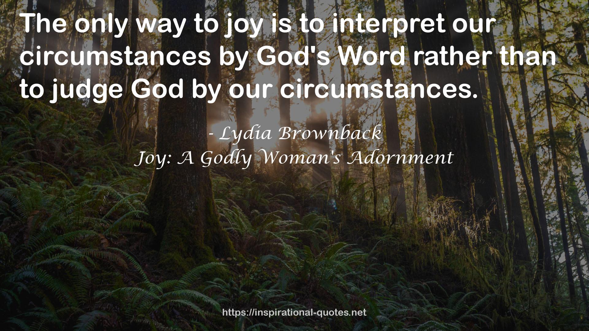 Joy: A Godly Woman's Adornment QUOTES