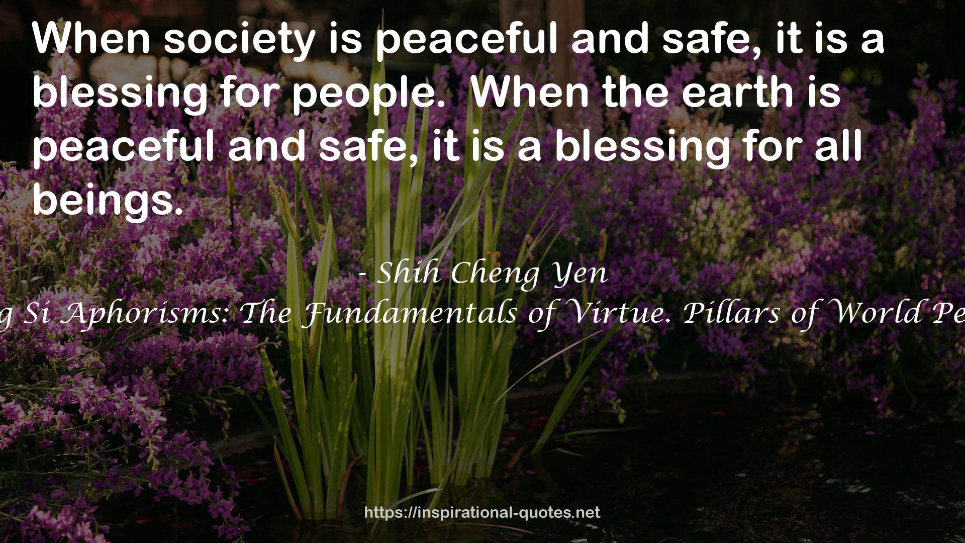 Jing Si Aphorisms: The Fundamentals of Virtue. Pillars of World Peace QUOTES