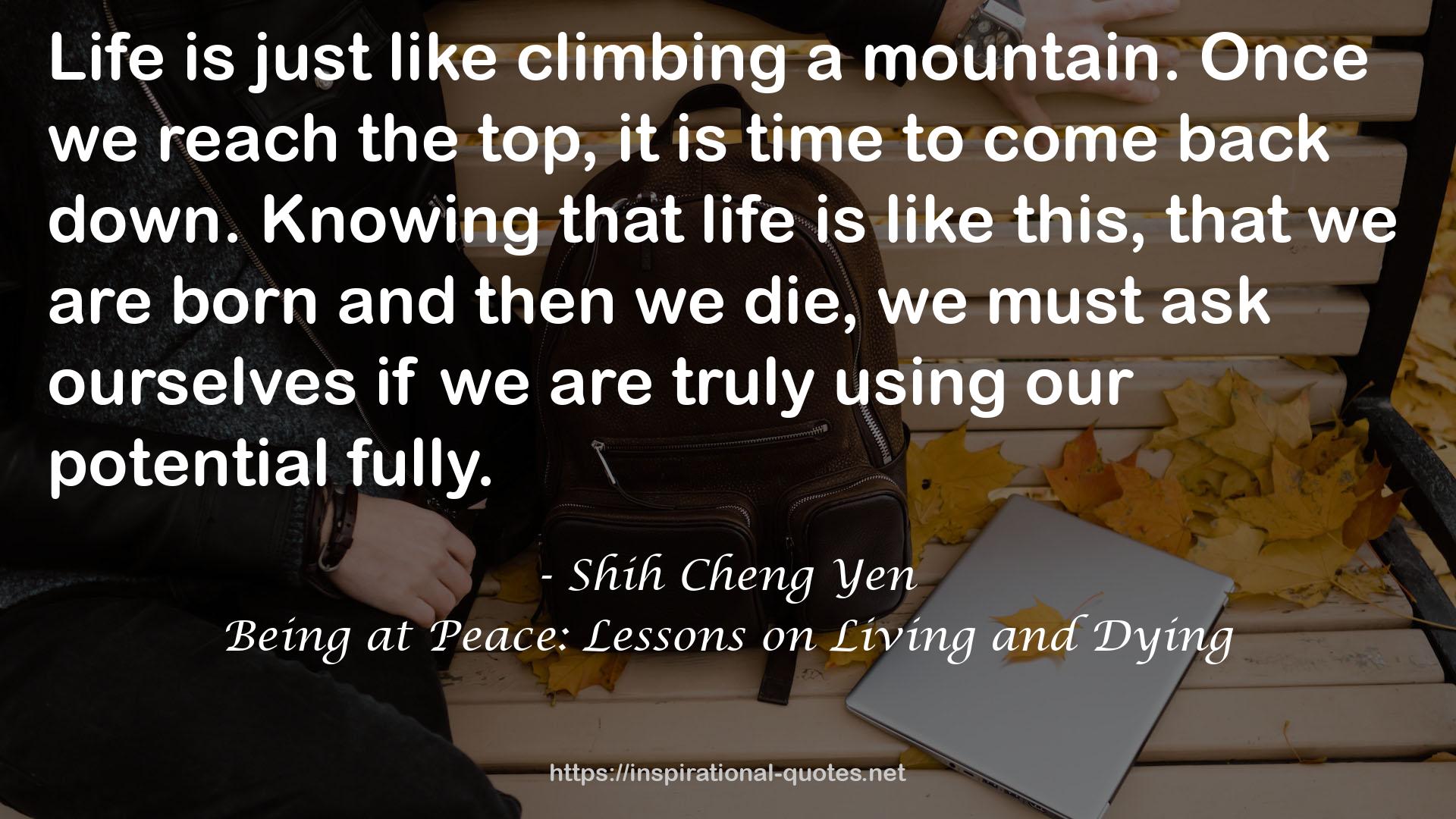 Being at Peace: Lessons on Living and Dying QUOTES