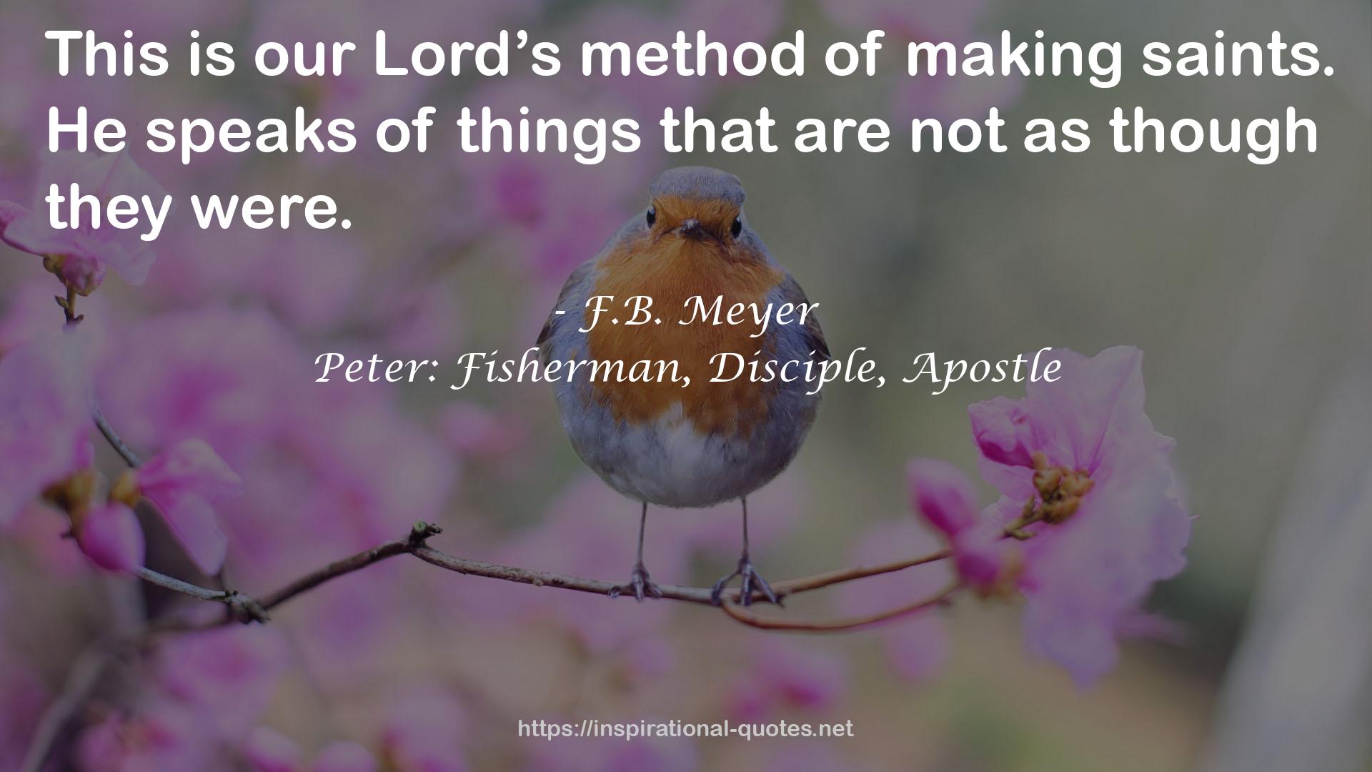 Peter: Fisherman, Disciple, Apostle QUOTES