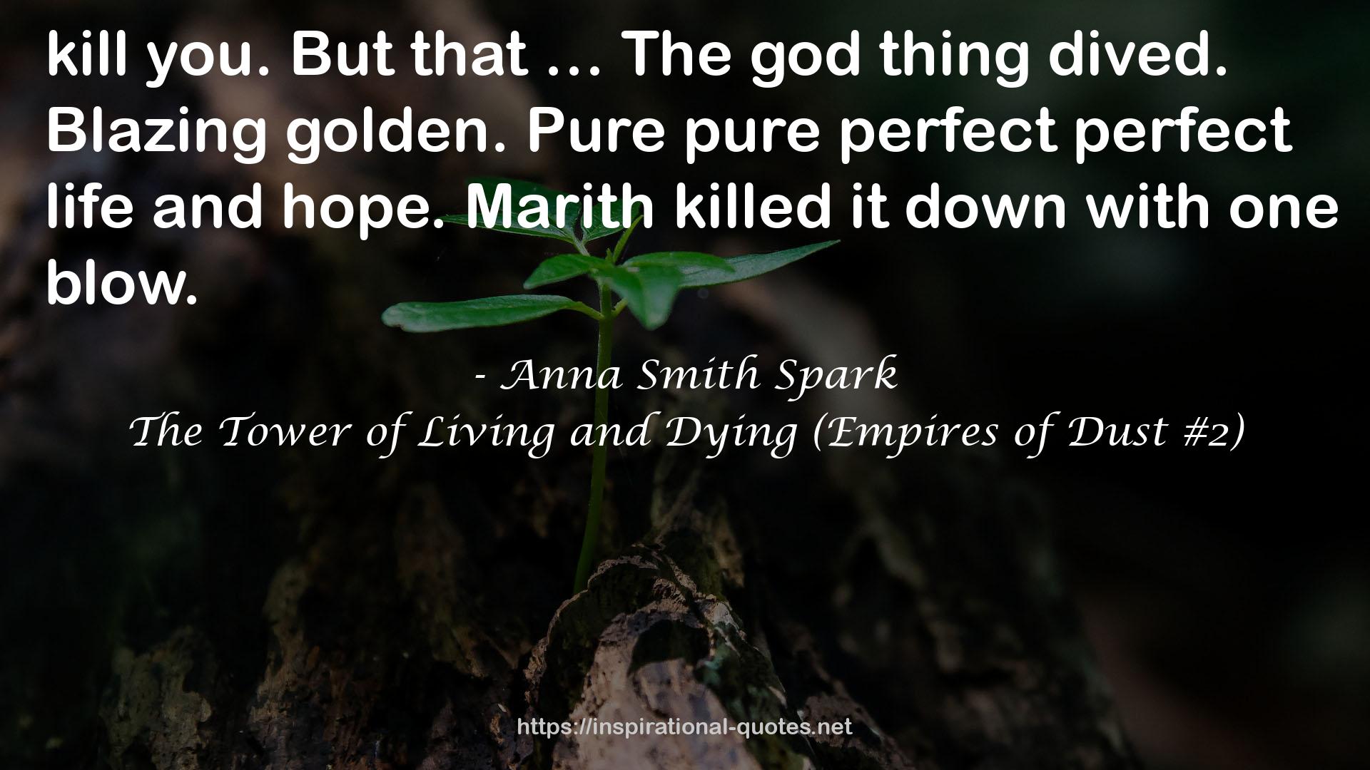 The Tower of Living and Dying (Empires of Dust #2) QUOTES